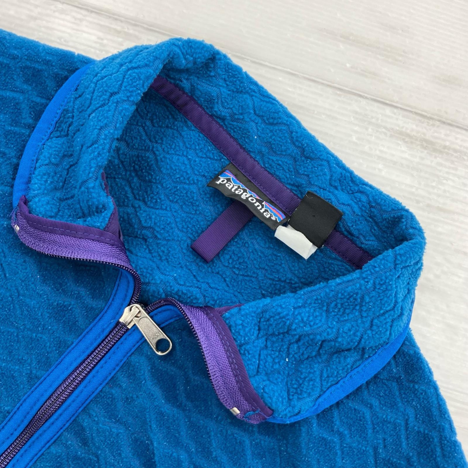 ジャケット 90s usa製 ハーフジップフリース M ブルー