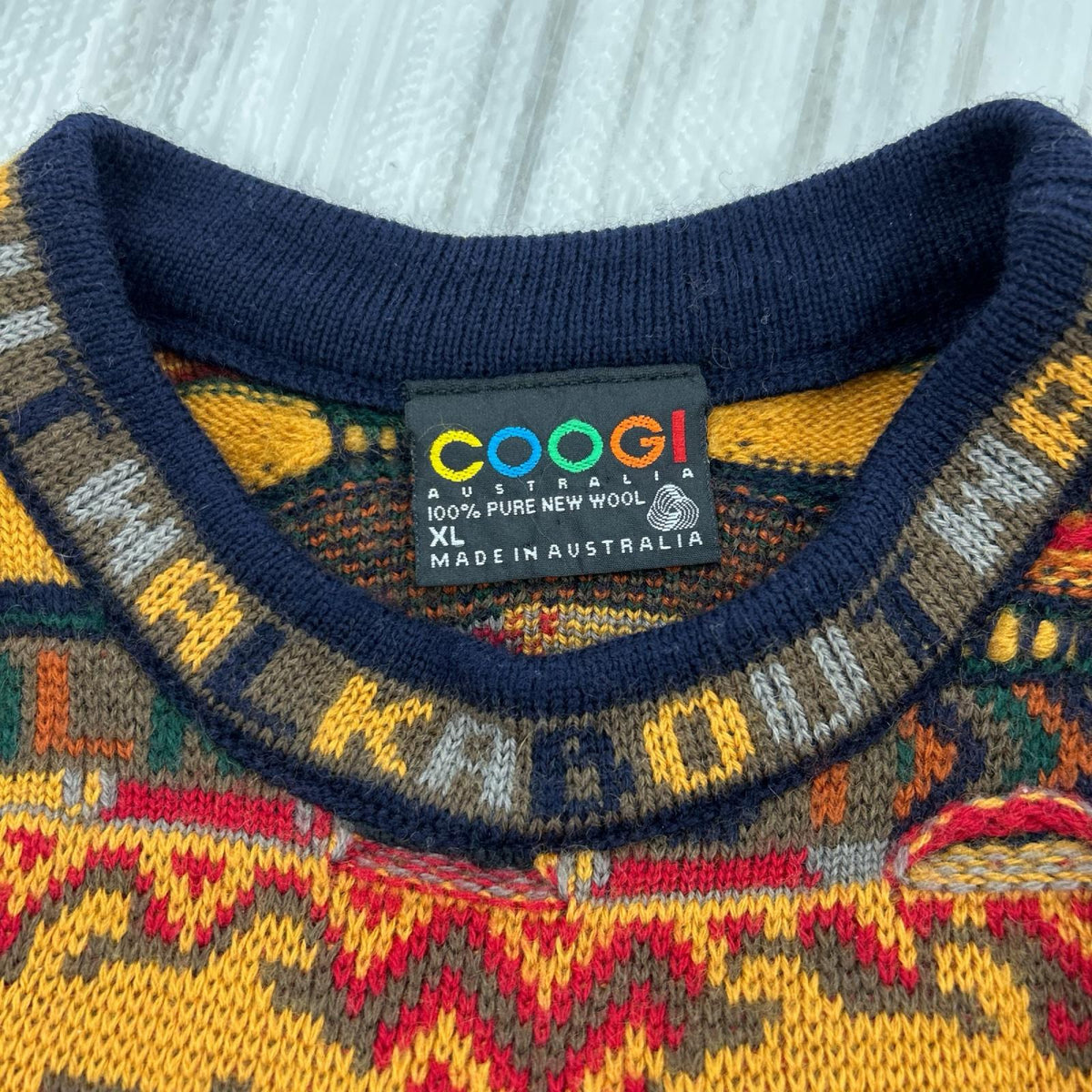ニット 90s COOGI 3Dニット XL マルチカラー
