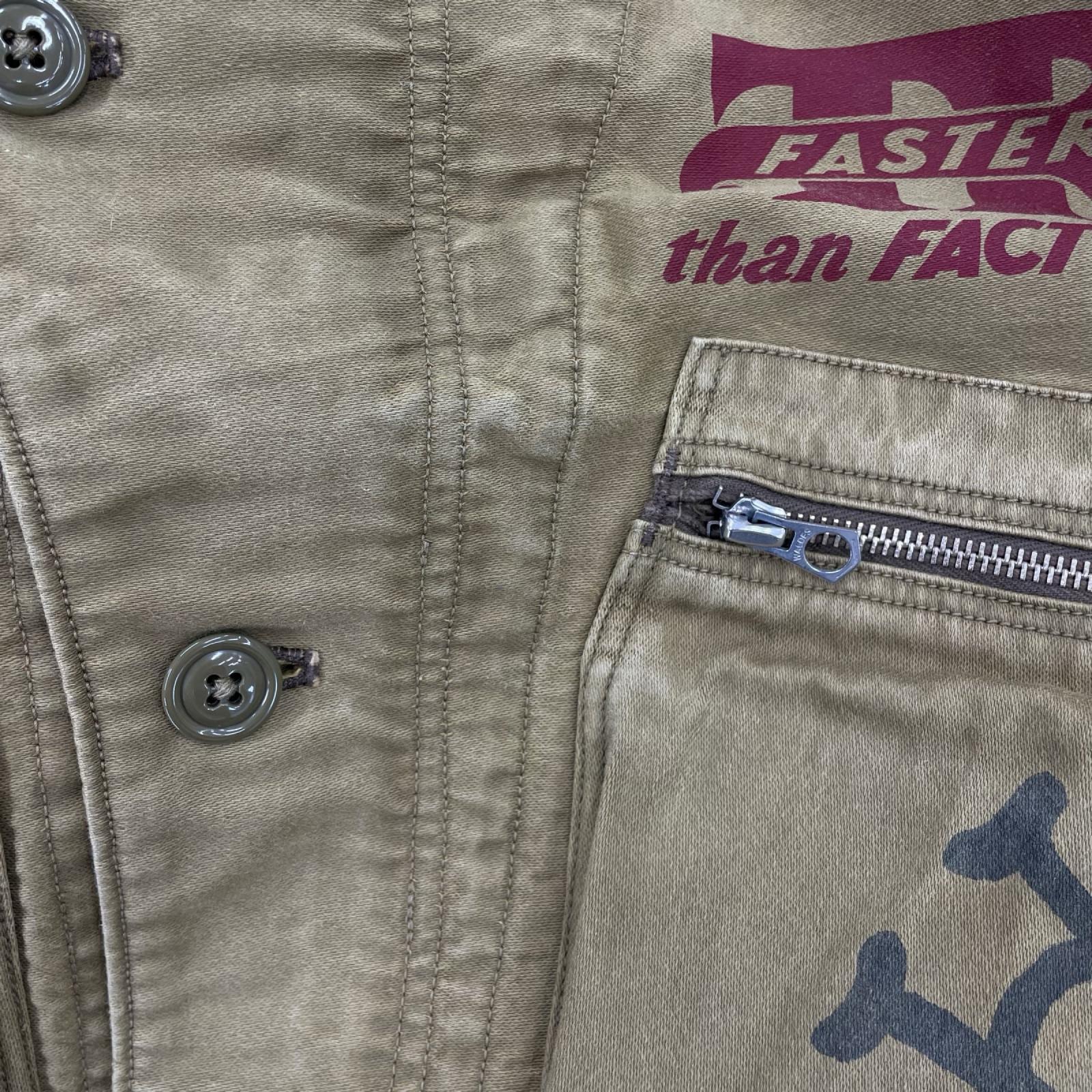 ジャケット "THROTTLE RACING"SLEEVELESS COAT 2521009 42 カーキ