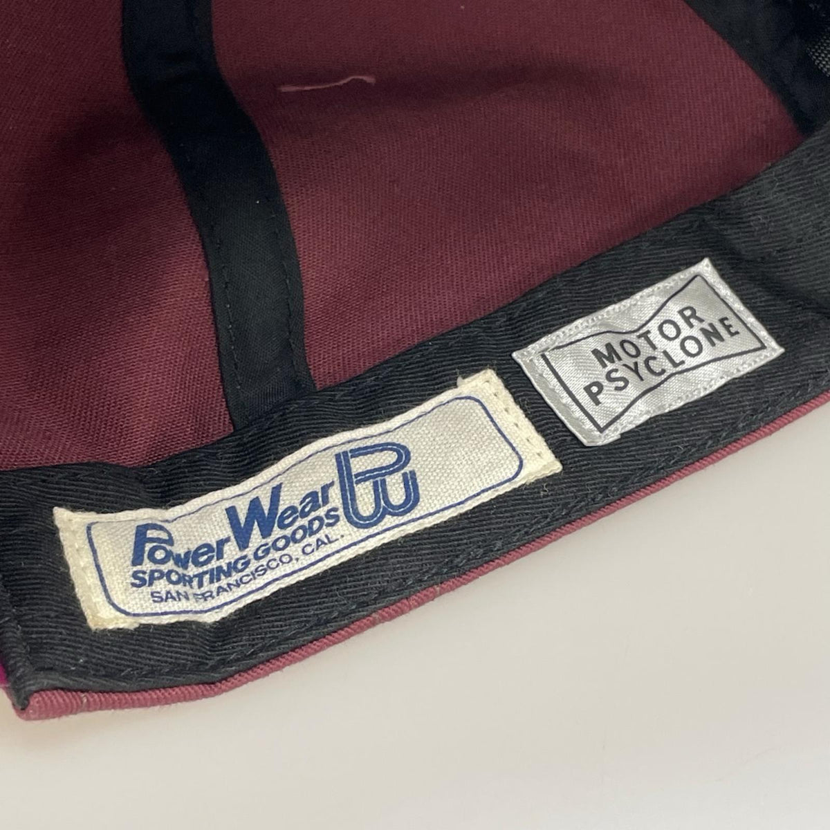 キャップ POWERWEAR MOTORPSYCLONE えんじ