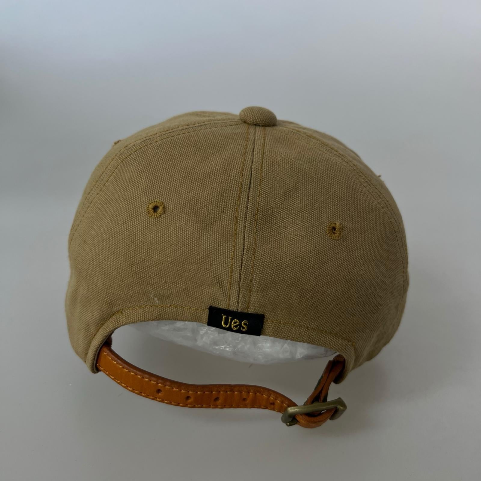 キャップ レザー ダック ベージュ 茶 フリー