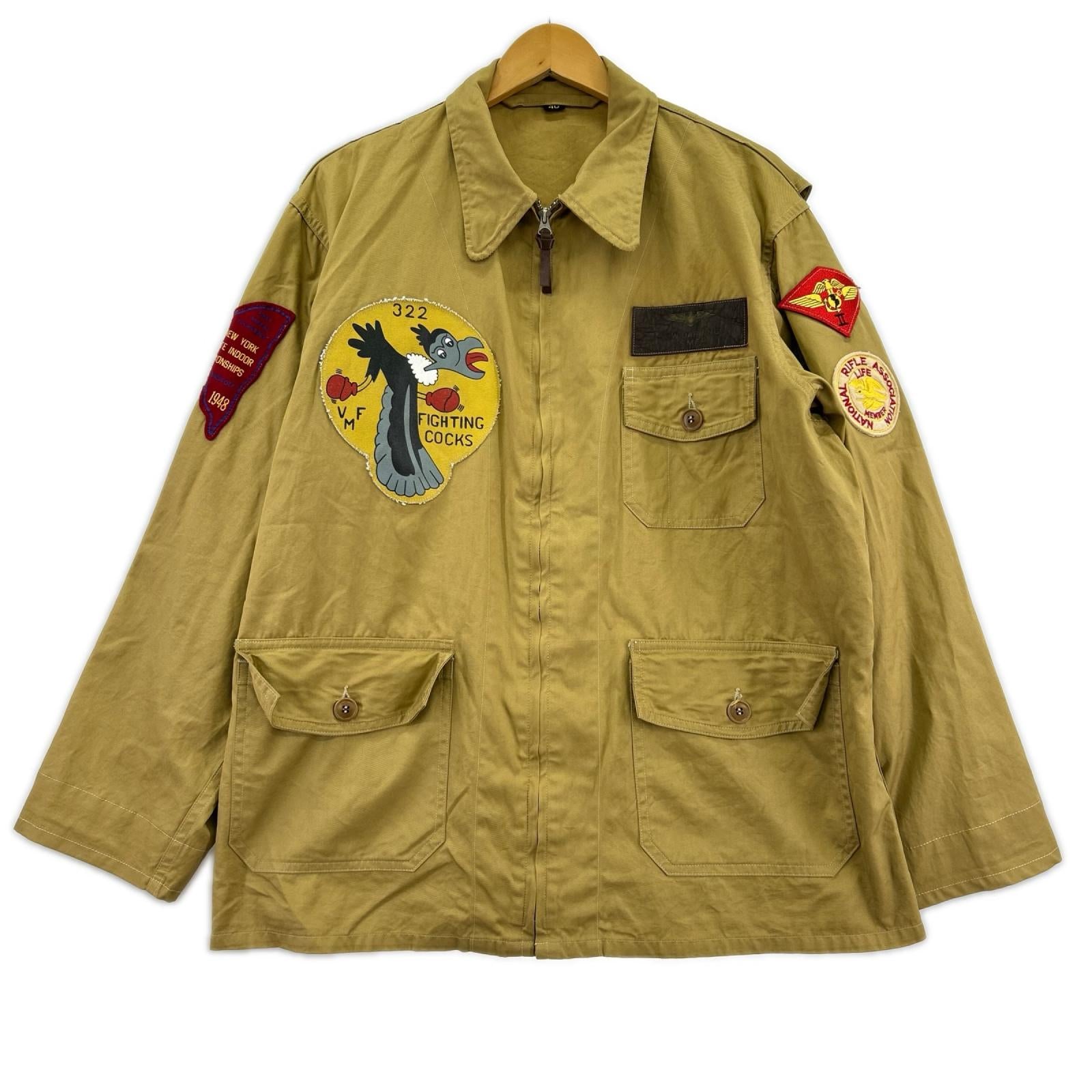 ジャケット M-421a JKT USMCR M-421A (40) VMF322 40 ブラウン