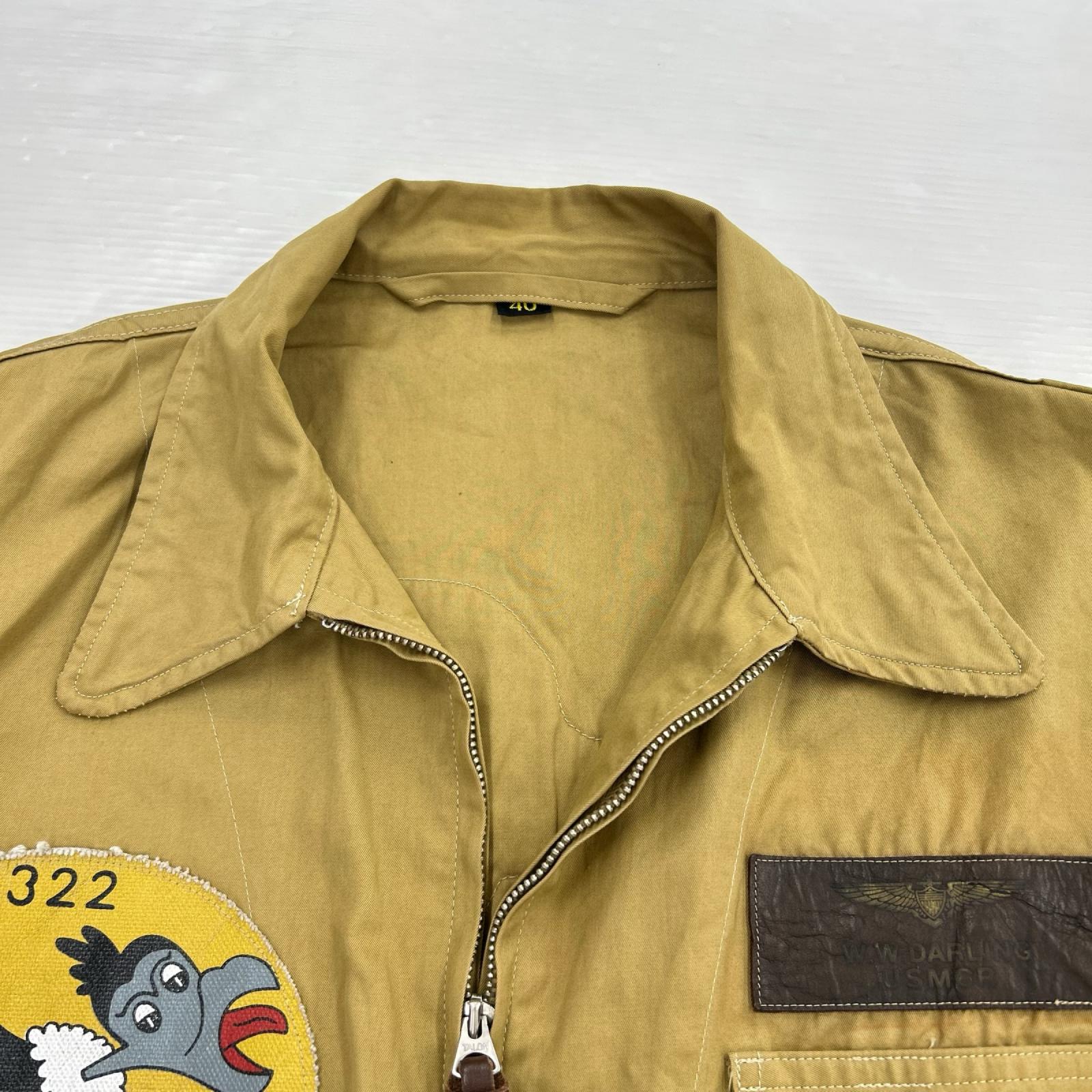 ジャケット M-421a JKT USMCR M-421A (40) VMF322 40 ブラウン