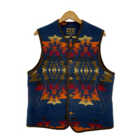 長袖シャツ SADDLEROCK VEST ネイティブ柄ベスト (42) 42 ネイビー