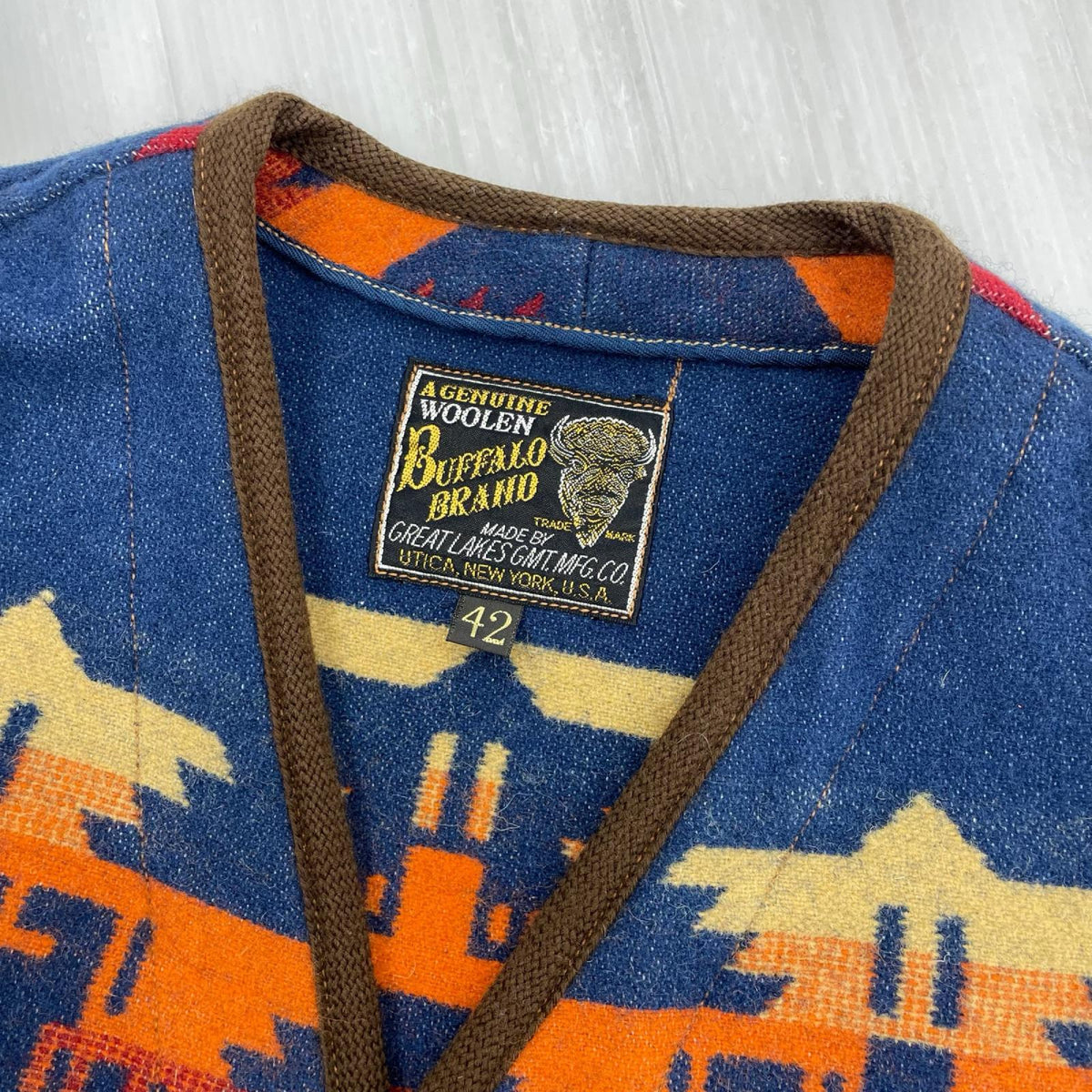 長袖シャツ SADDLEROCK VEST ネイティブ柄ベスト (42) 42 ネイビー