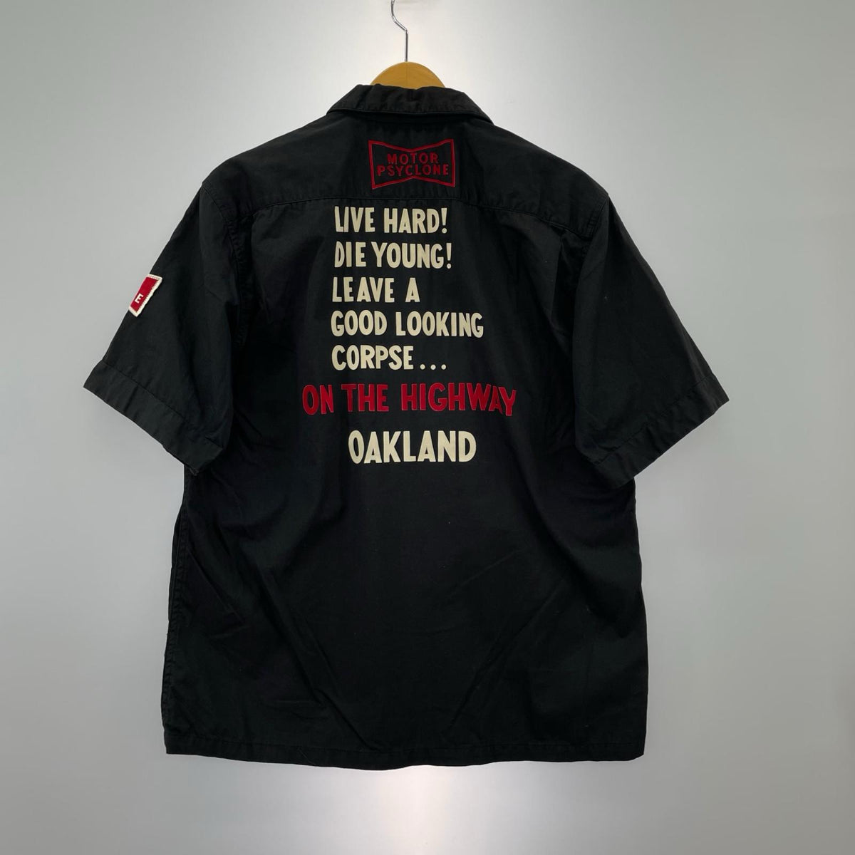 半袖シャツ Cal" OPEN-COLLARED SHORT SLEEVE SHIRT ブラック