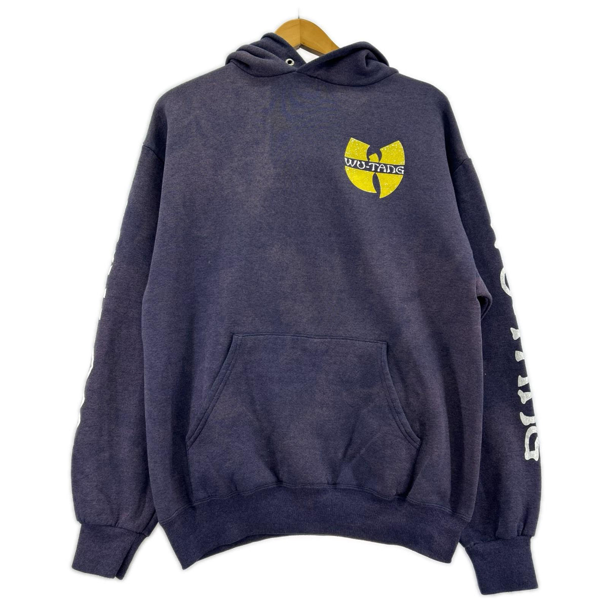半袖Tシャツ WU-TANG CLAN 袖プリント 両面ロゴ 紫 (M) M パープル