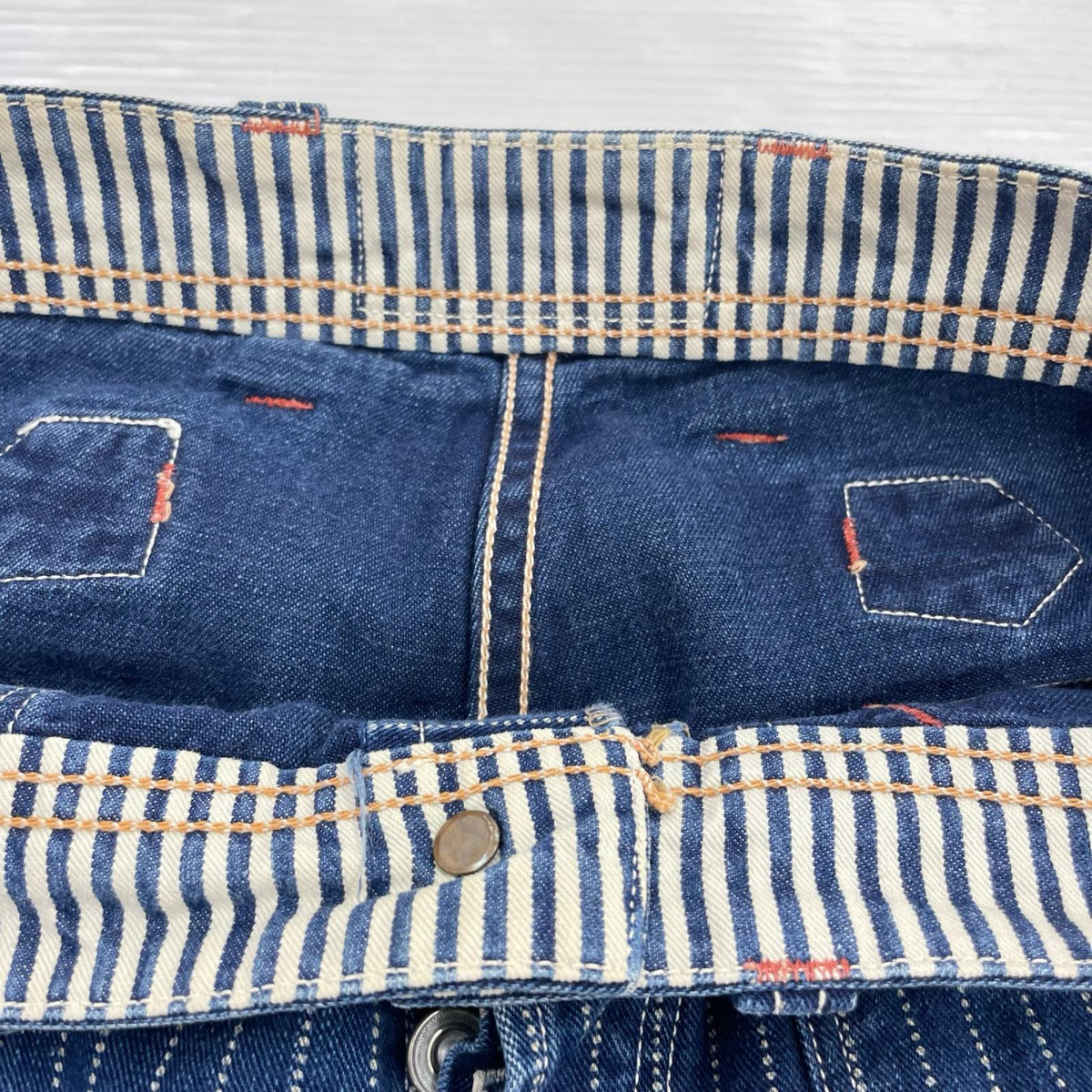 パンツ BOOTLEGGERS ウォバッシュ シンチバック パンツ 紺 ネイビー