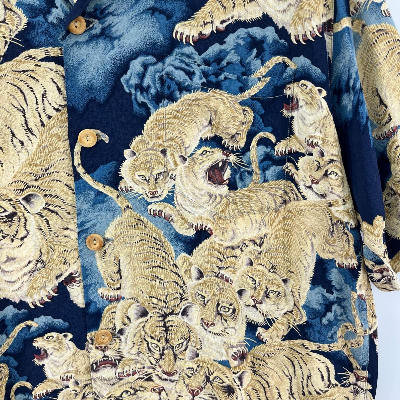 半袖シャツ THE WARDROBE 百虎 アロハシャツ (M) SS31814 M