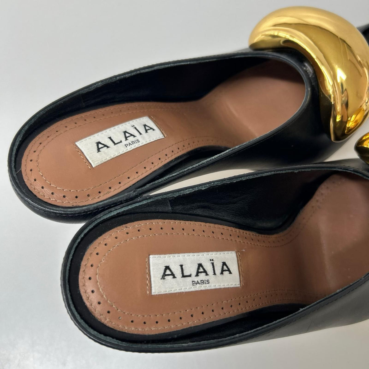 パンプス ALAIA ミュール 36 黒 36 ブラック