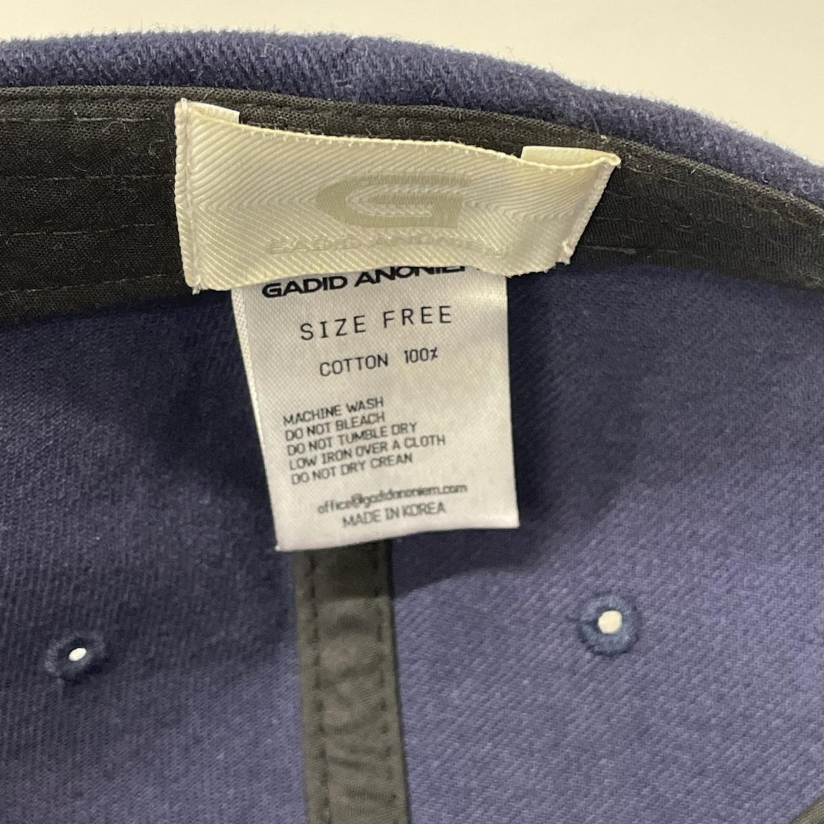 キャップ GADIDANONIEM LUKE/NAVY フリー ネイビー