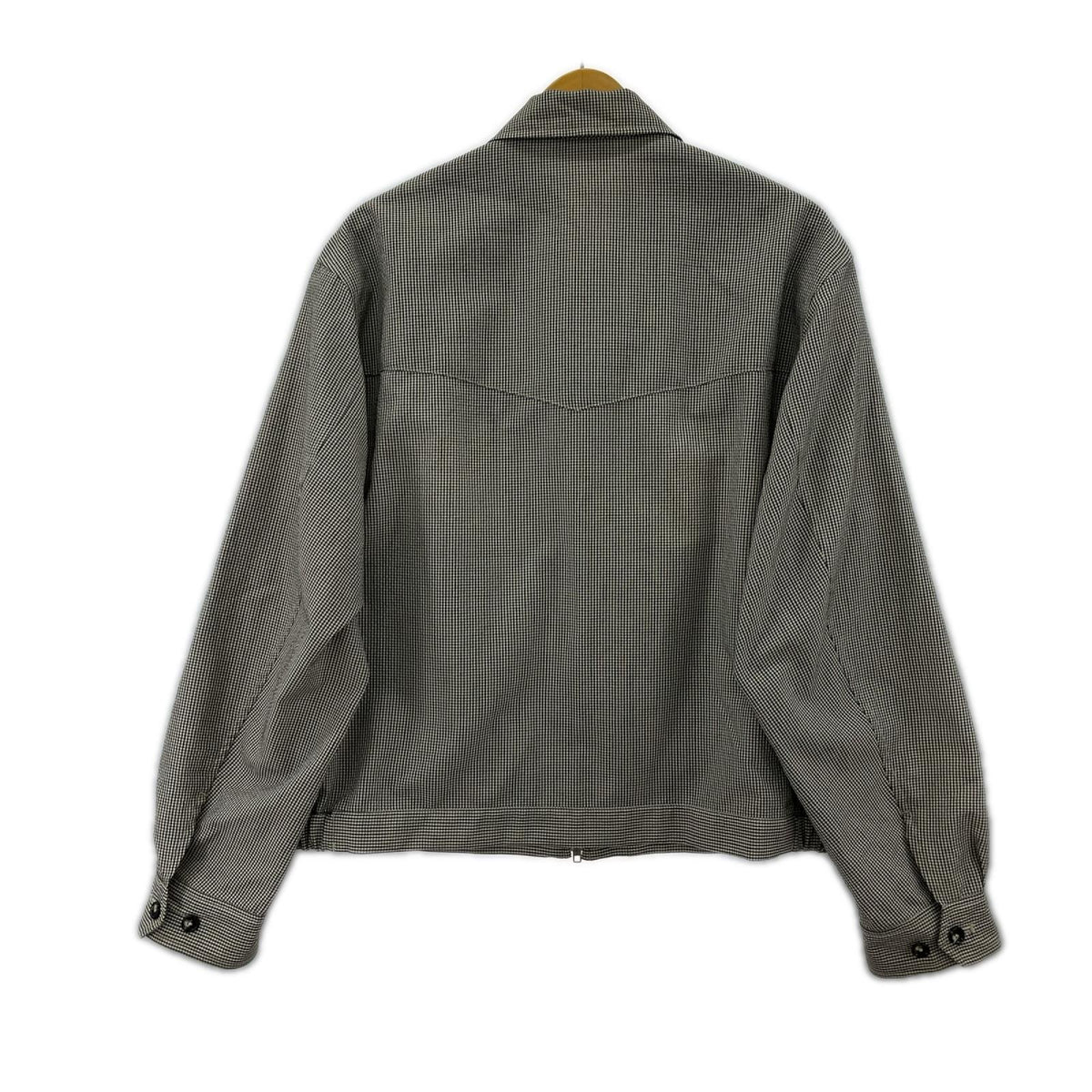 ジャケット ウエスタンヨーク チェックブルゾン 白黒 M