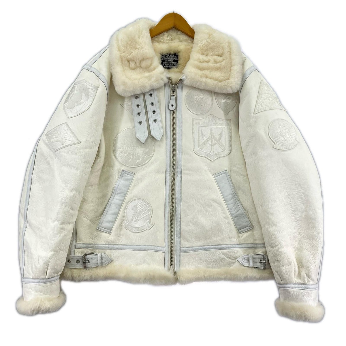 ジャケット B-3 TOPGUN MAVERICK ムートンジャケット 42 ホワイト