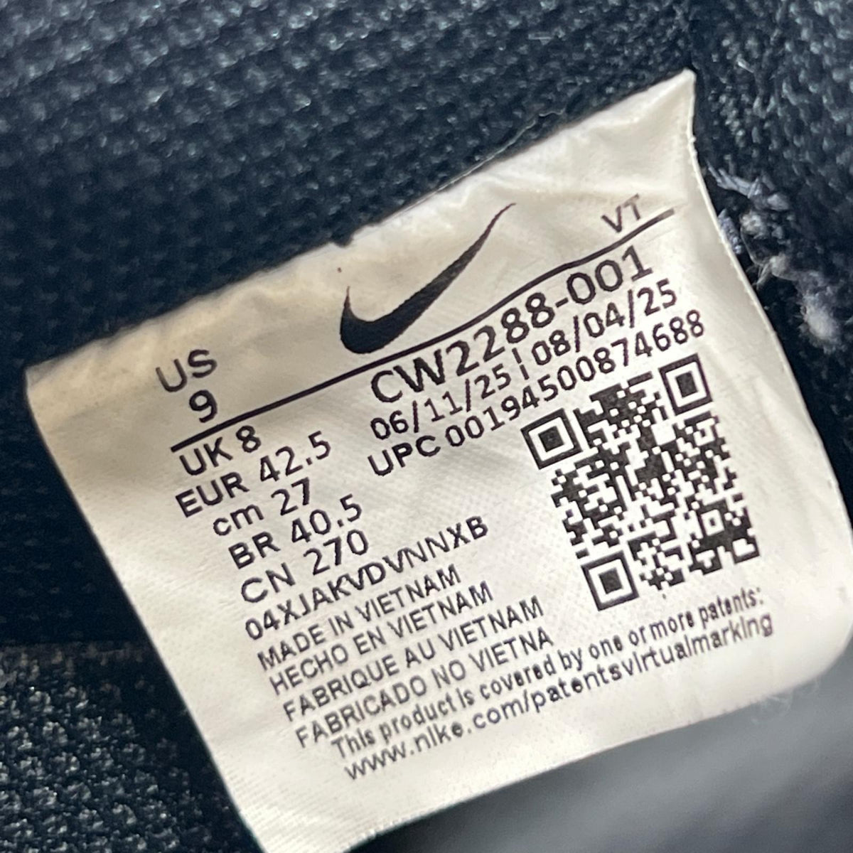 スニーカー Air Force 1 27.0cm 黒 27cm (US9 UK8 1/2 EU44) ブラック