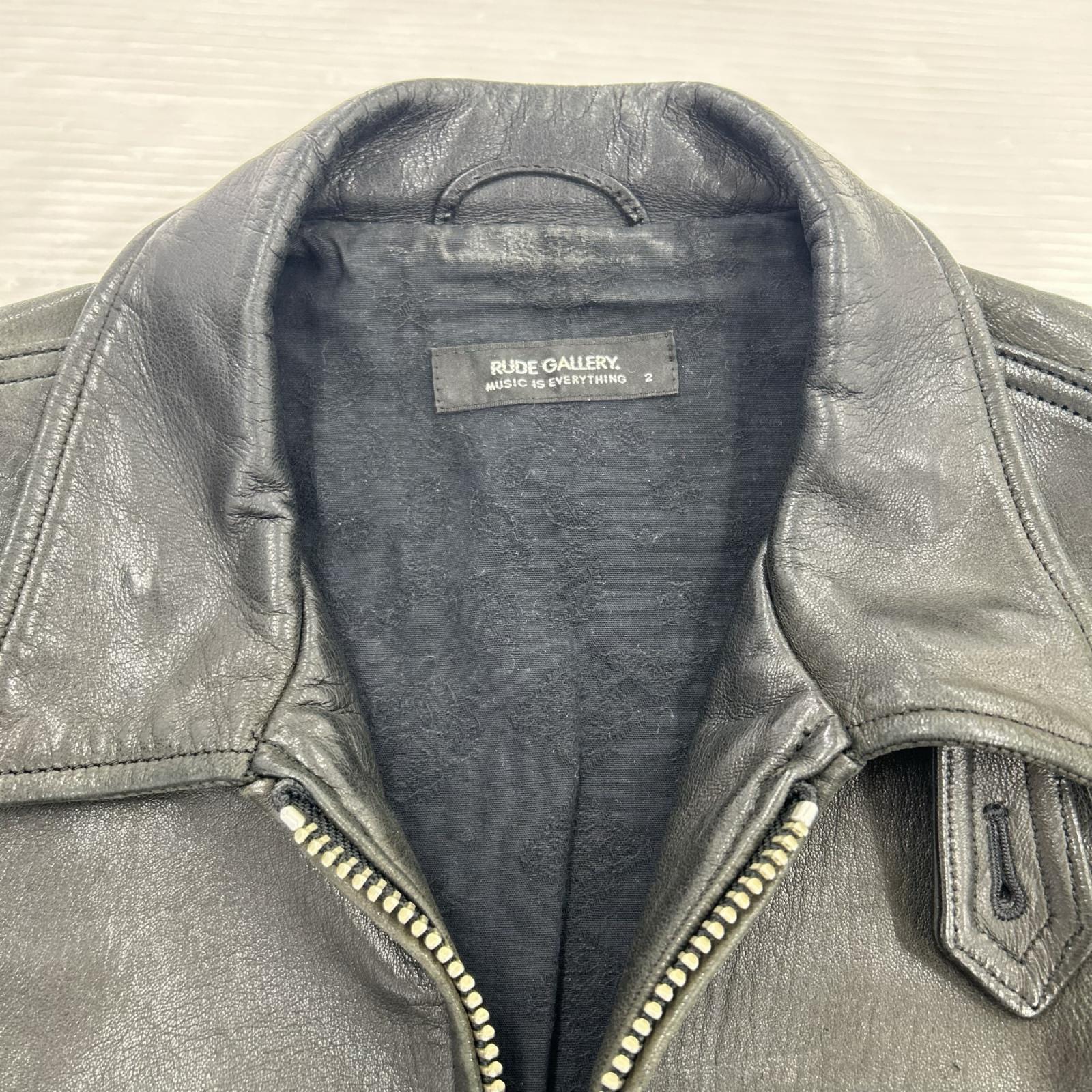 レザージャケット RUDE GALLERY シープスキン シングルレザージャケット ブラック