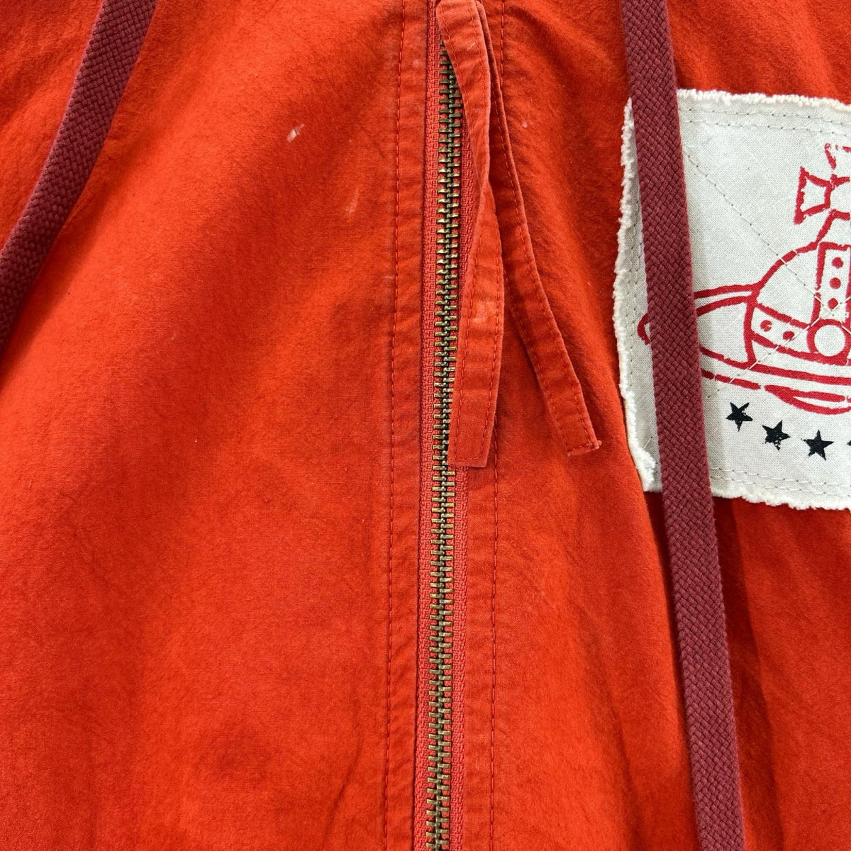 ジャケット Vivienne Westwood red label オーブワッペン フーデットボンバージャケット M 赤 レッド