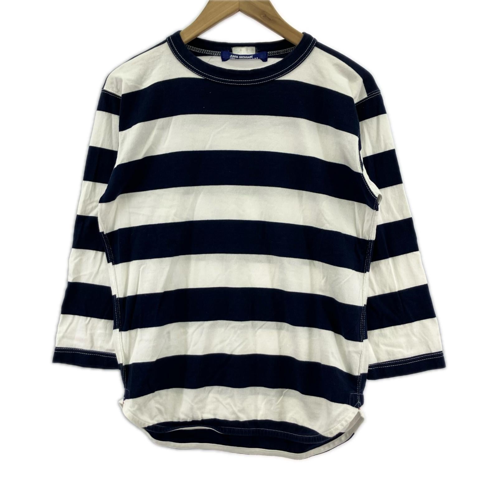半袖Tシャツ 太ボーダー 七分袖 S
