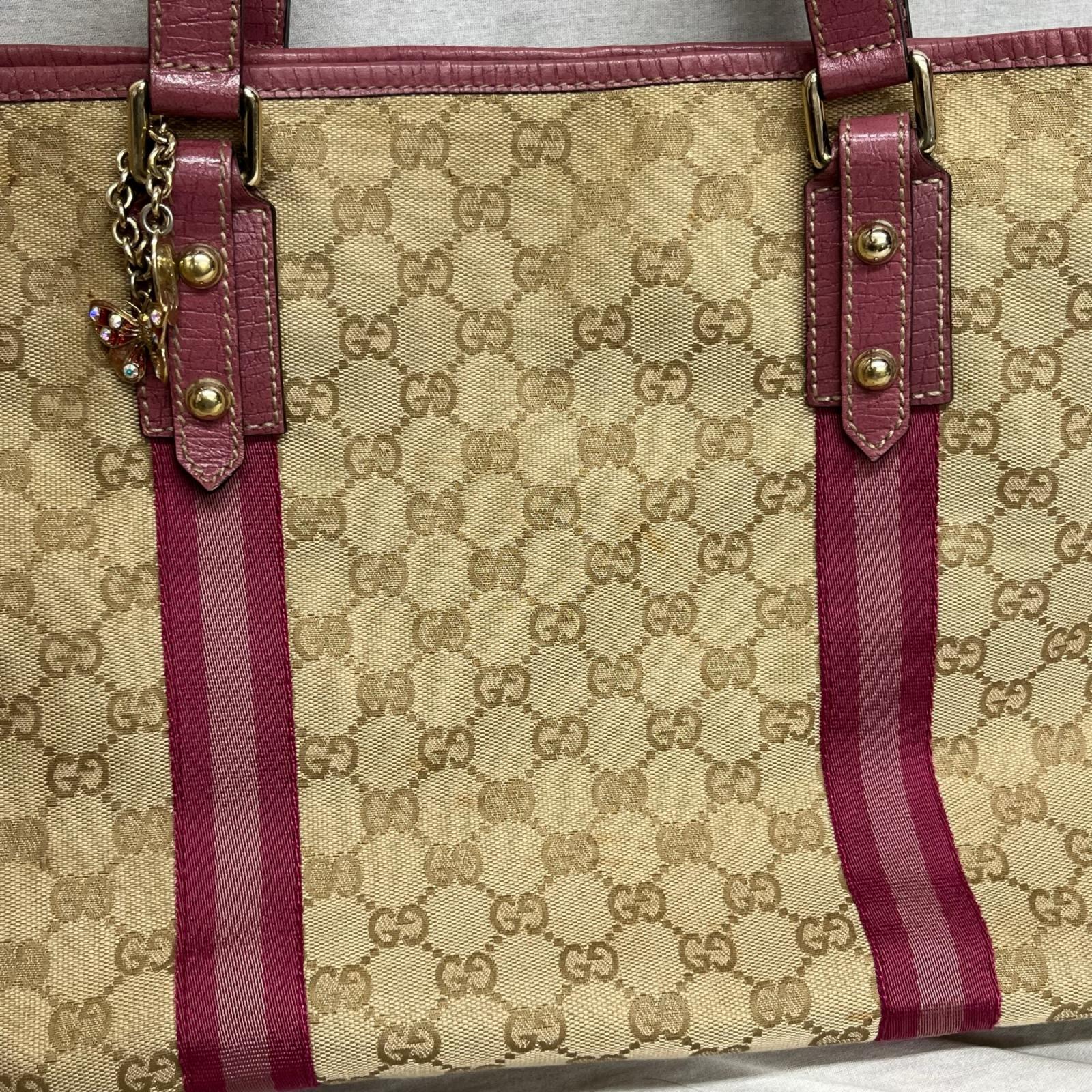 GUCCI 139260 GGキャンバス トートバッグ ピンクベージュ