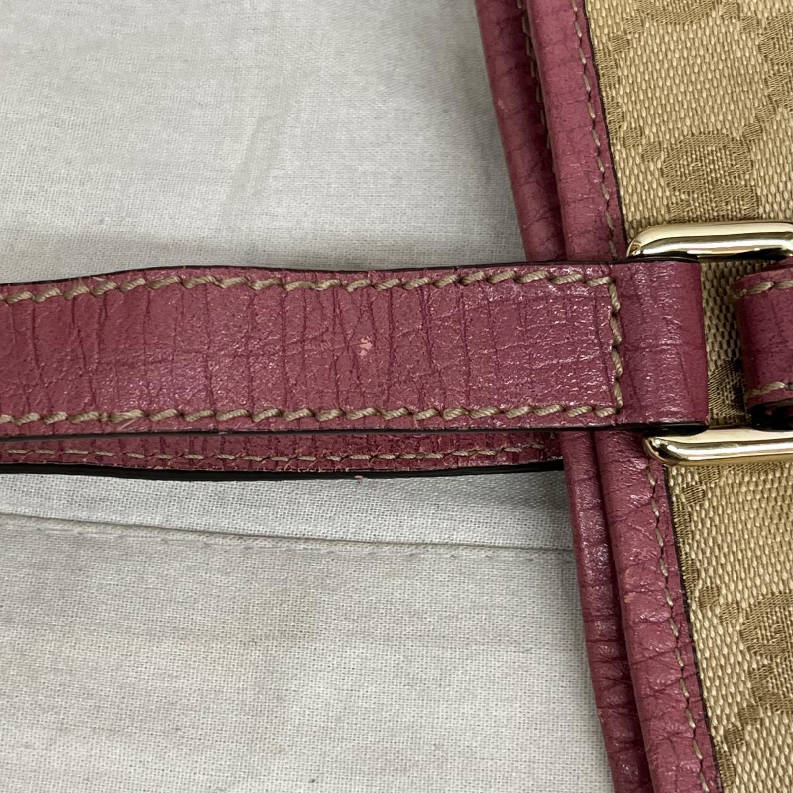 GUCCI 139260 GGキャンバス トートバッグ ピンクベージュ