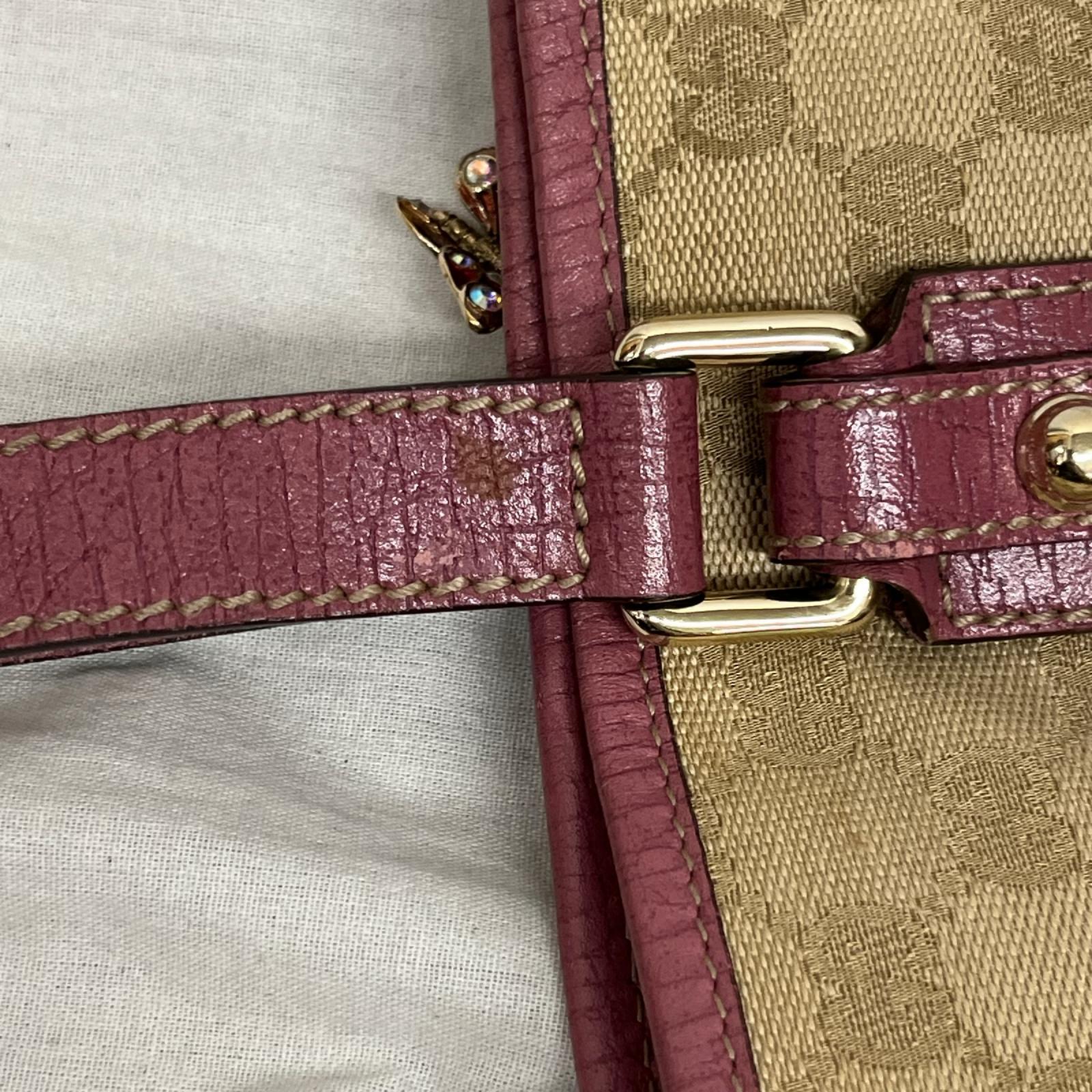 GUCCI 139260 GGキャンバス トートバッグ ピンクベージュ