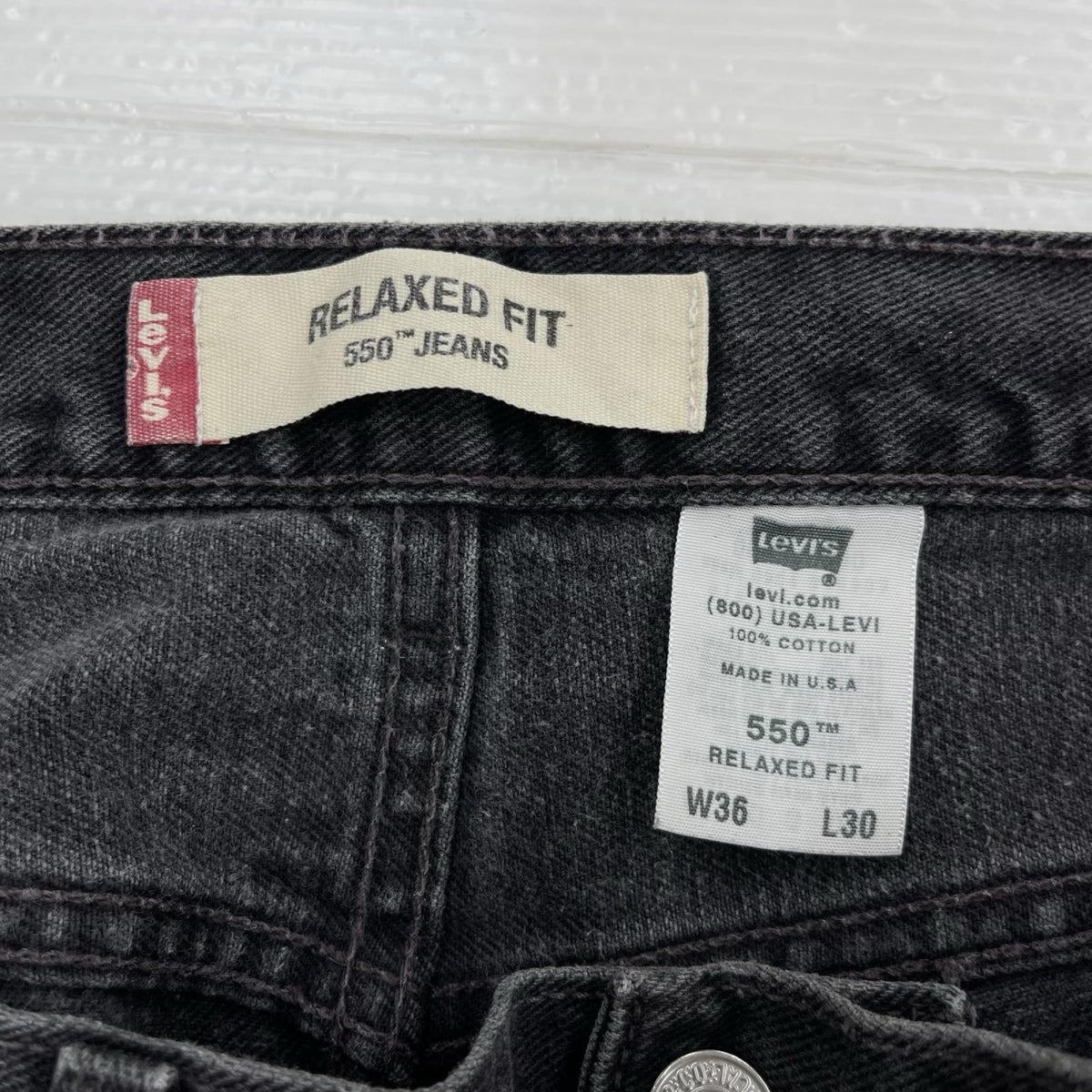 デニムパンツ 00s 550 USA製 先染めブラック 36 ブラック