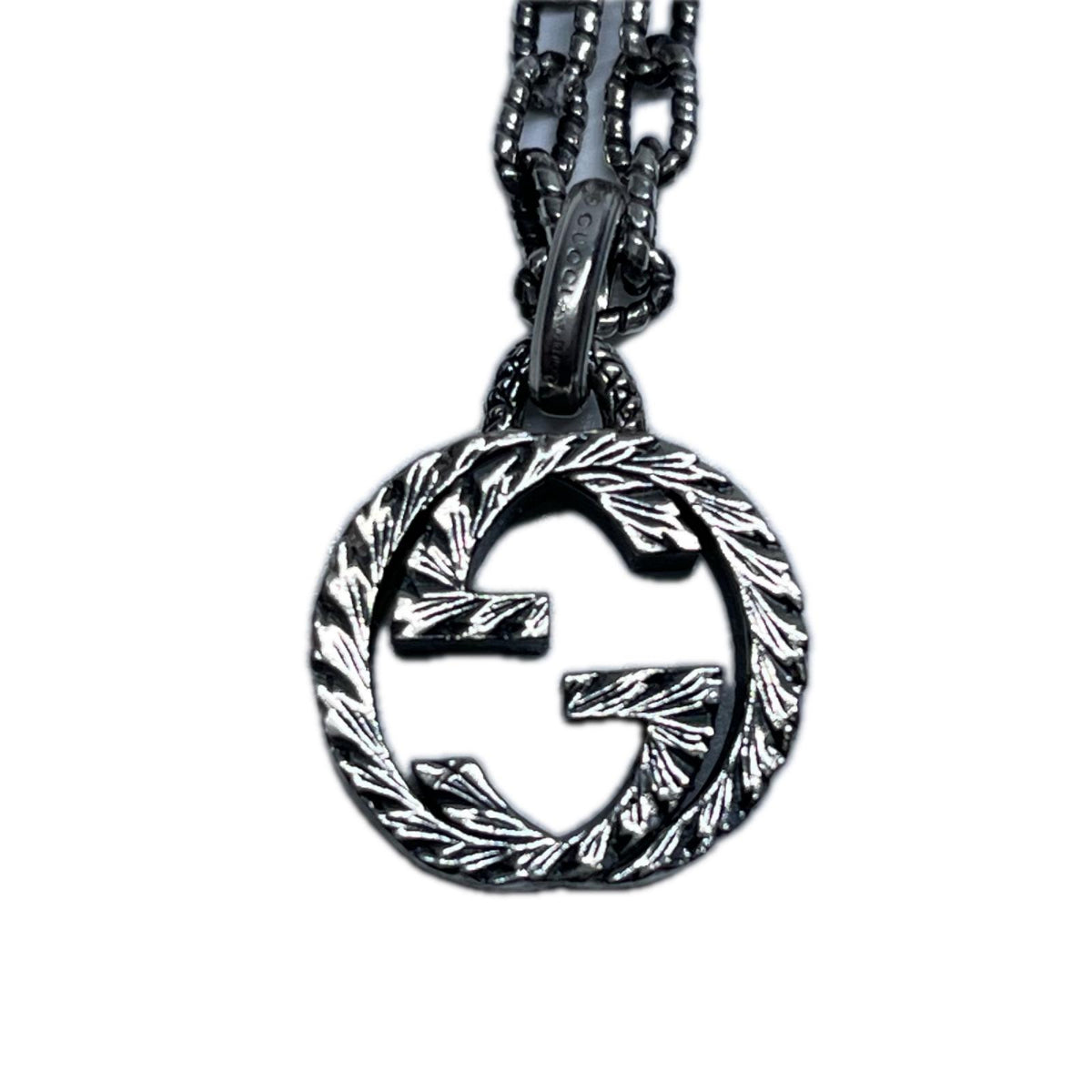 GUCCI/インターロッキング/シルバー/ネックレス