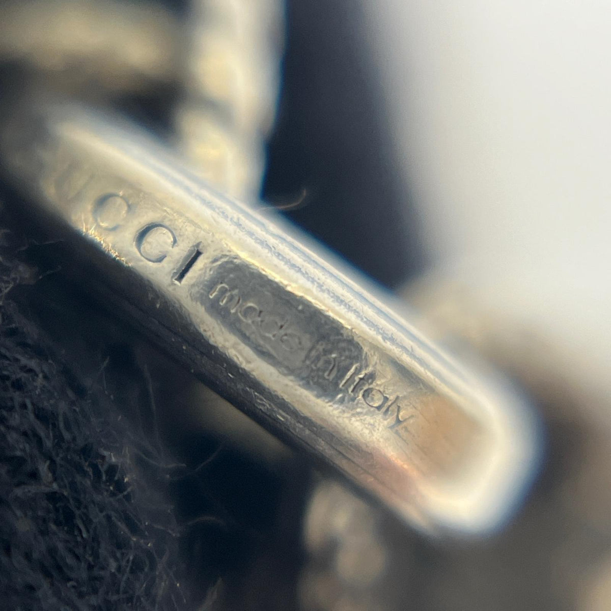 GUCCI/インターロッキング/シルバー/ネックレス