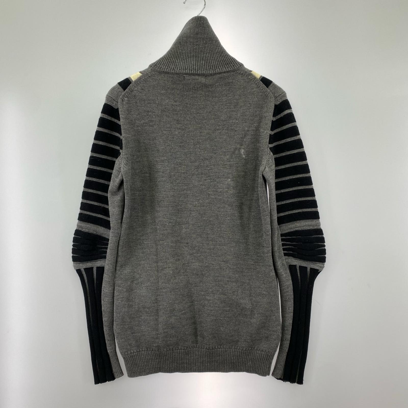 ニット デザインジップアップニット グレー グレー