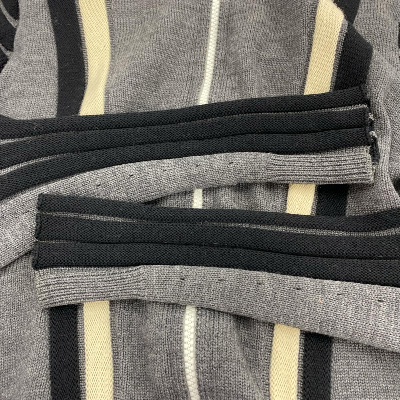ニット デザインジップアップニット グレー グレー
