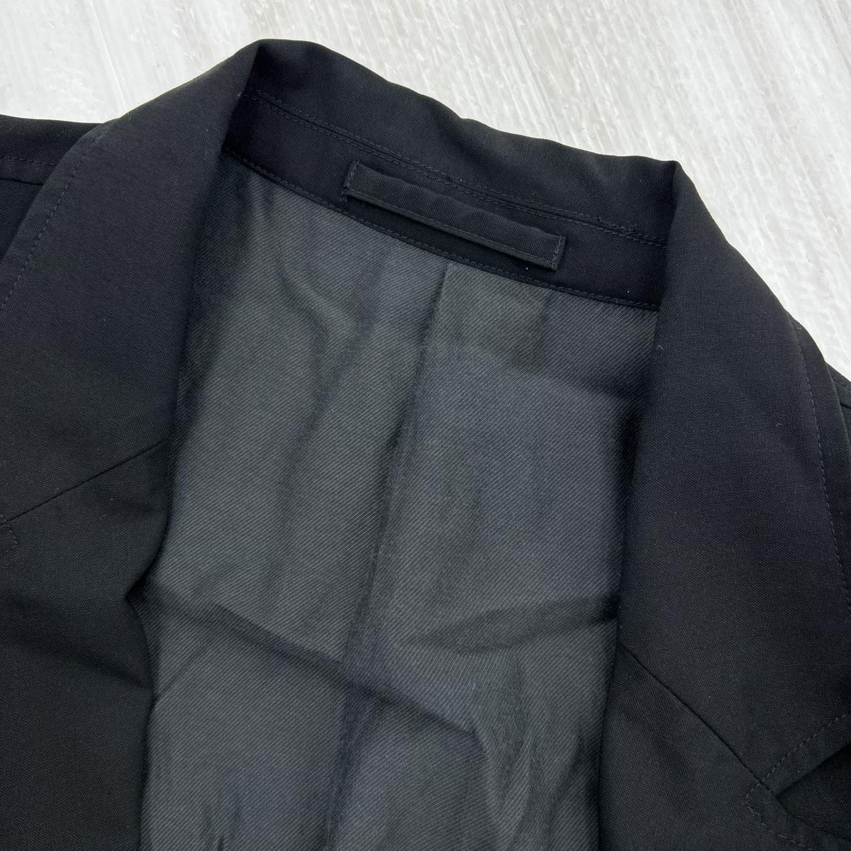 テーラードジャケット Deep Black Wool Jacket (S) S ブラック