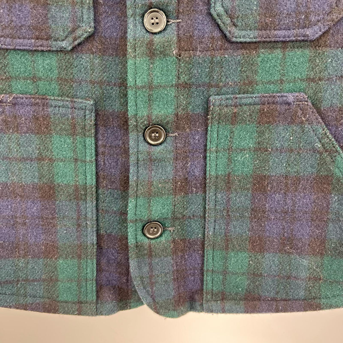 長袖シャツ マッキーノベスト 緑系 (M) M グリーン