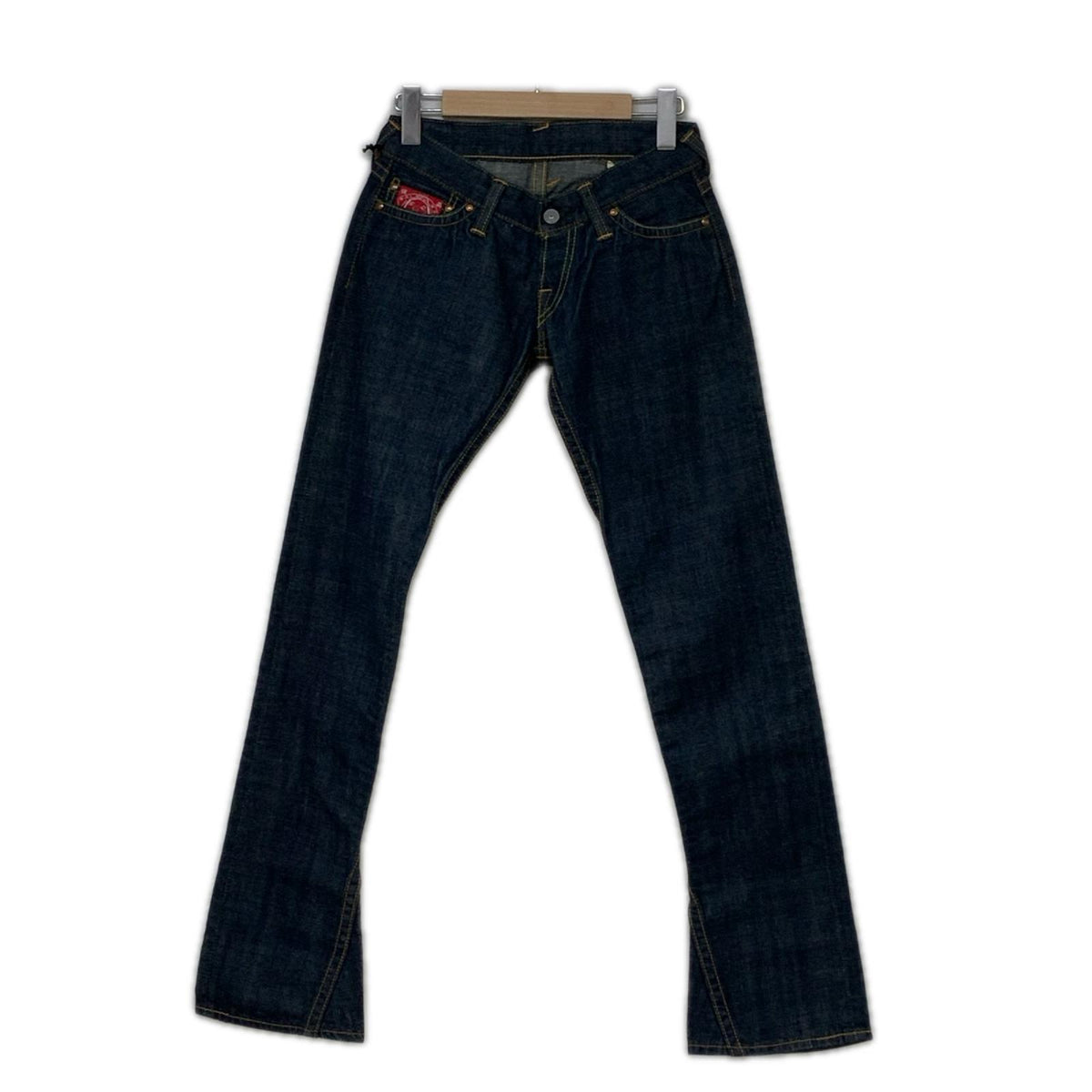 デニムパンツ EVISU donna バックジップ カモメプリント フレアデニム 25×32