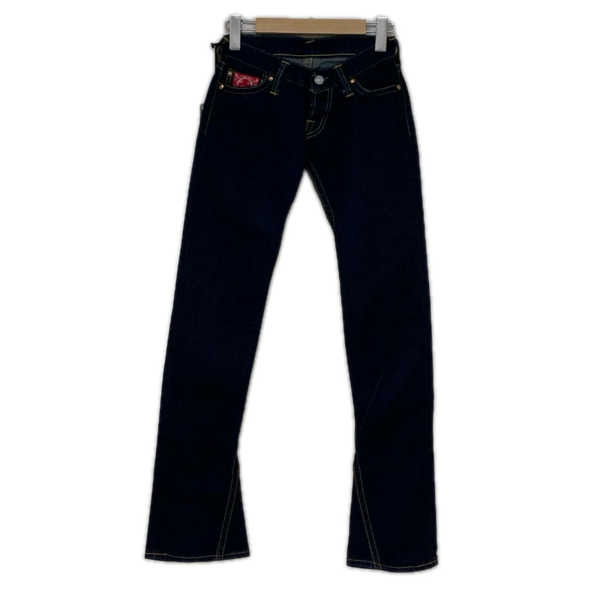 デニムパンツ EVISU donna バックジップ カモメプリント フレアデニム 24×32