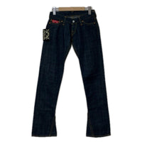 デニムパンツ EVISU donna バックジップ カモメプリント フレアデニム 25×32