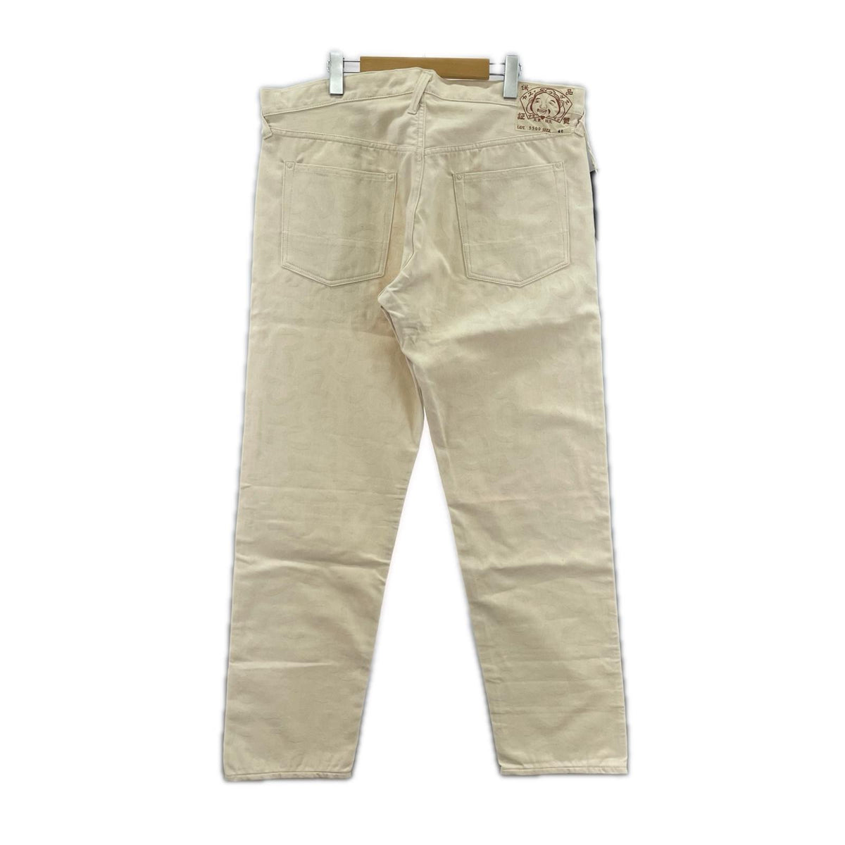 デニムパンツ EVISU LOT.5500 カモメモノグラム デニムパンツ W40 アイボリー
