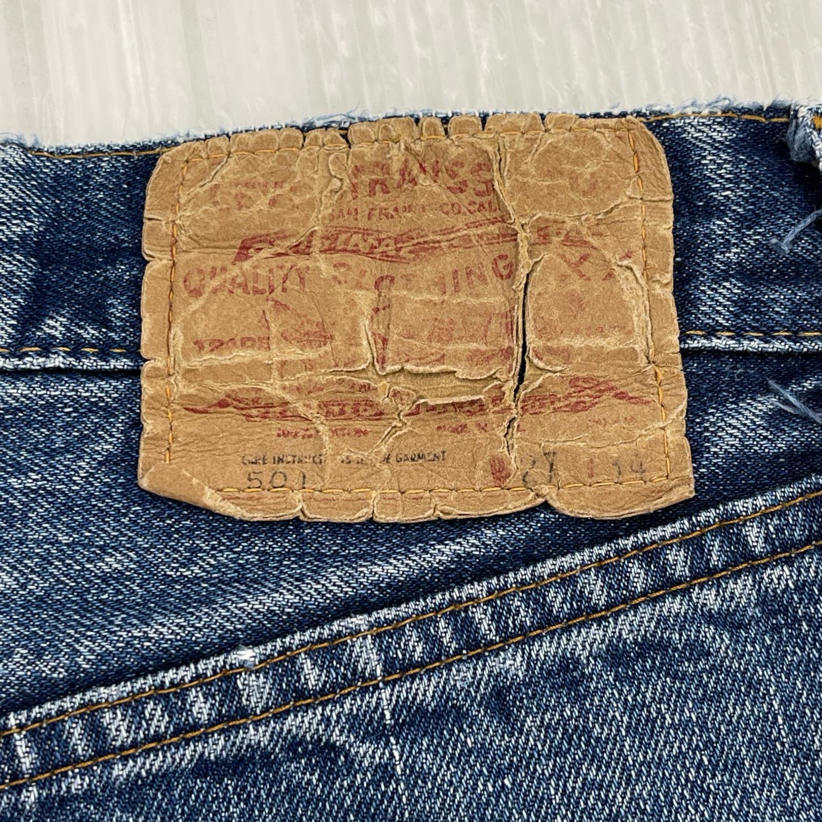 デニムパンツ Levi's 66前期 ボタン裏6 スモールe 501 ブルー