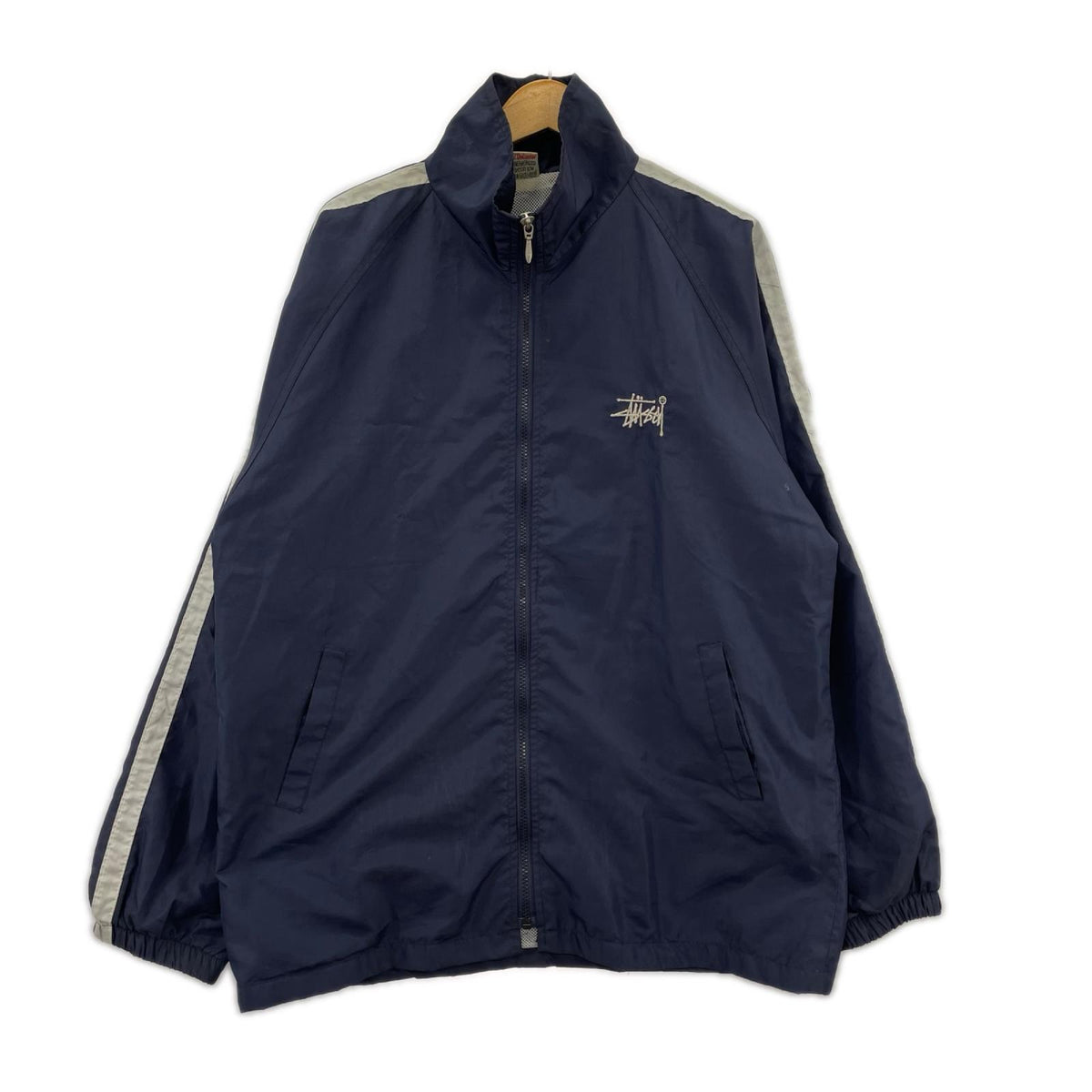 ジャケット 90s USA製 白タグ ナイロンジャケット ネイビー L L ネイビー