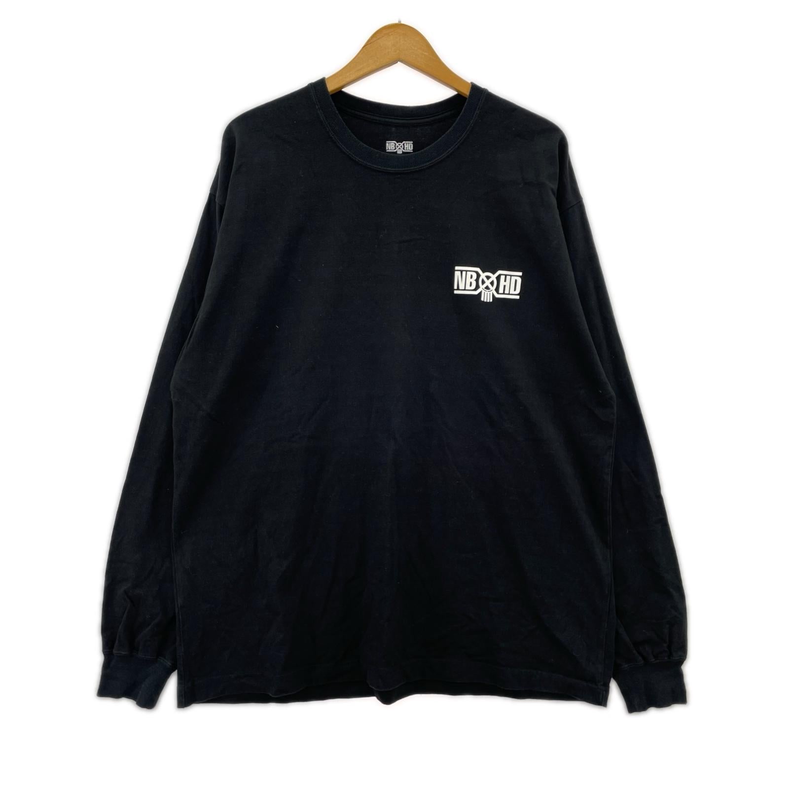 長袖Tシャツ バックプリント L ブラック L ブラック