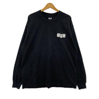 長袖Tシャツ バックプリント L ブラック L ブラック