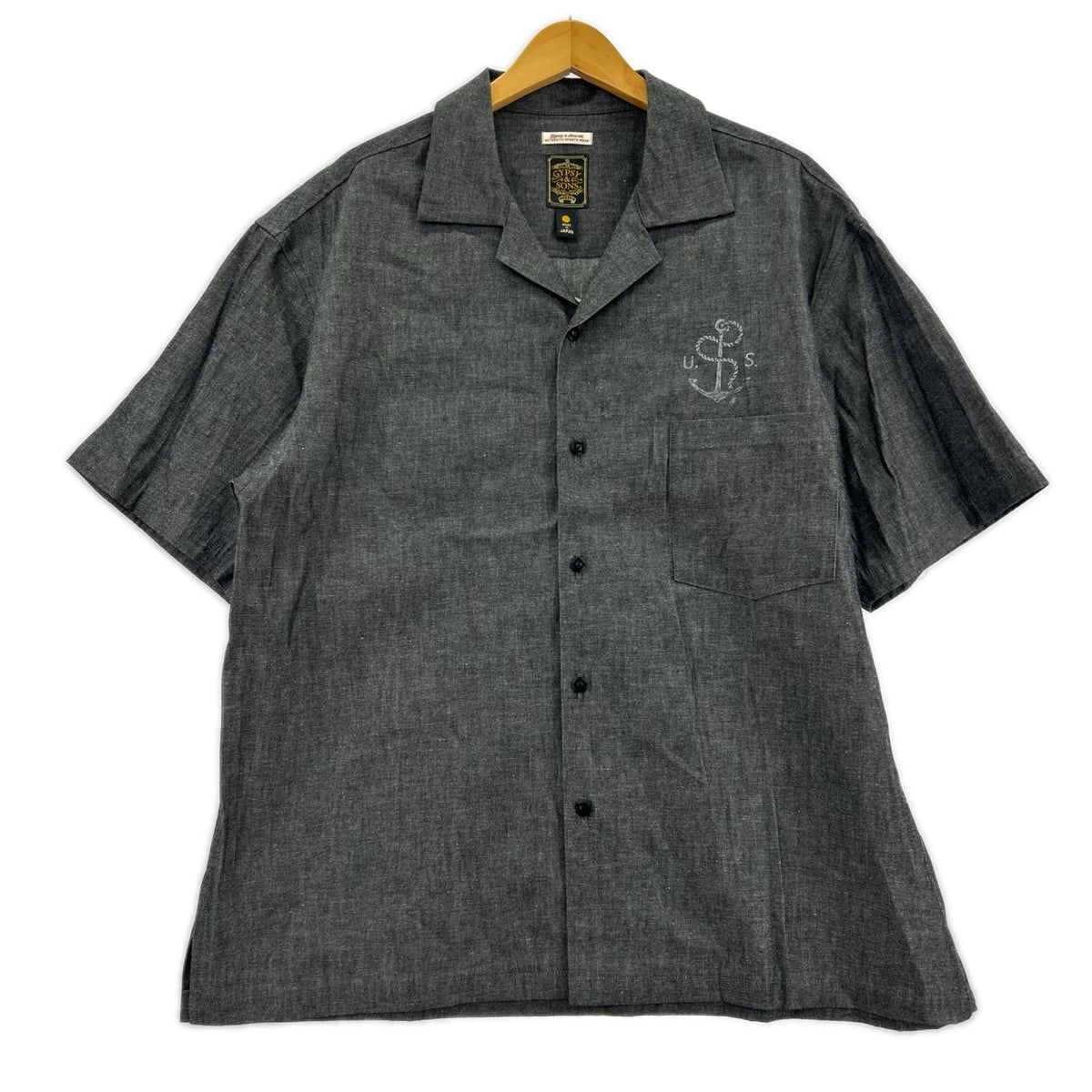半袖シャツ CHAMBRAY U.S.S. MARINE SHIRT グレー 2 グレー