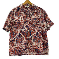 半袖シャツ TENDERLOIN T-RAYON SHT WOLF 総柄レーヨンシャツ S S レッド