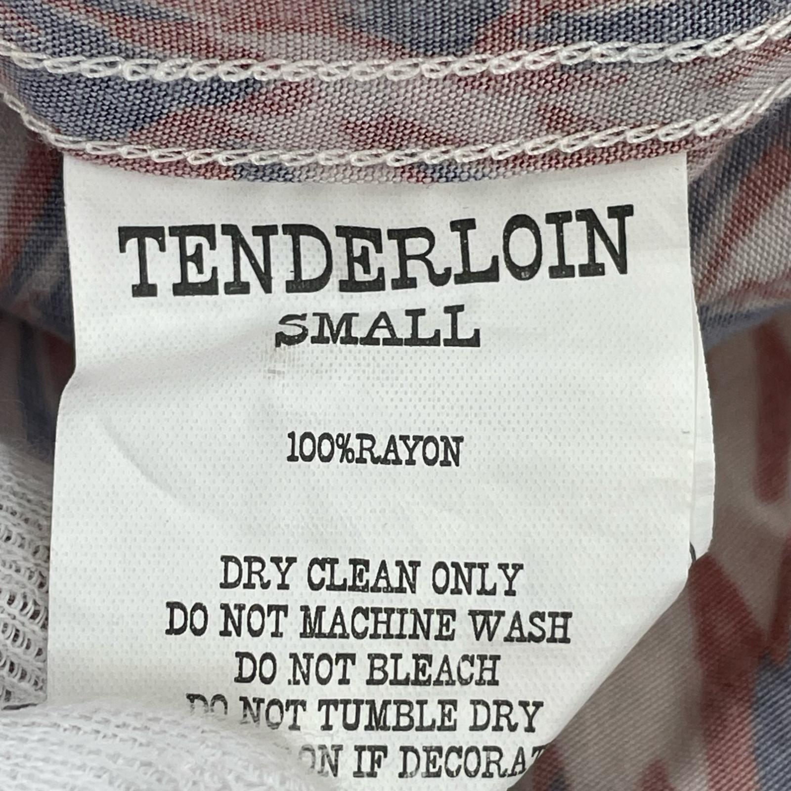 半袖シャツ TENDERLOIN T-RAYON SHT WOLF 総柄レーヨンシャツ S S レッド