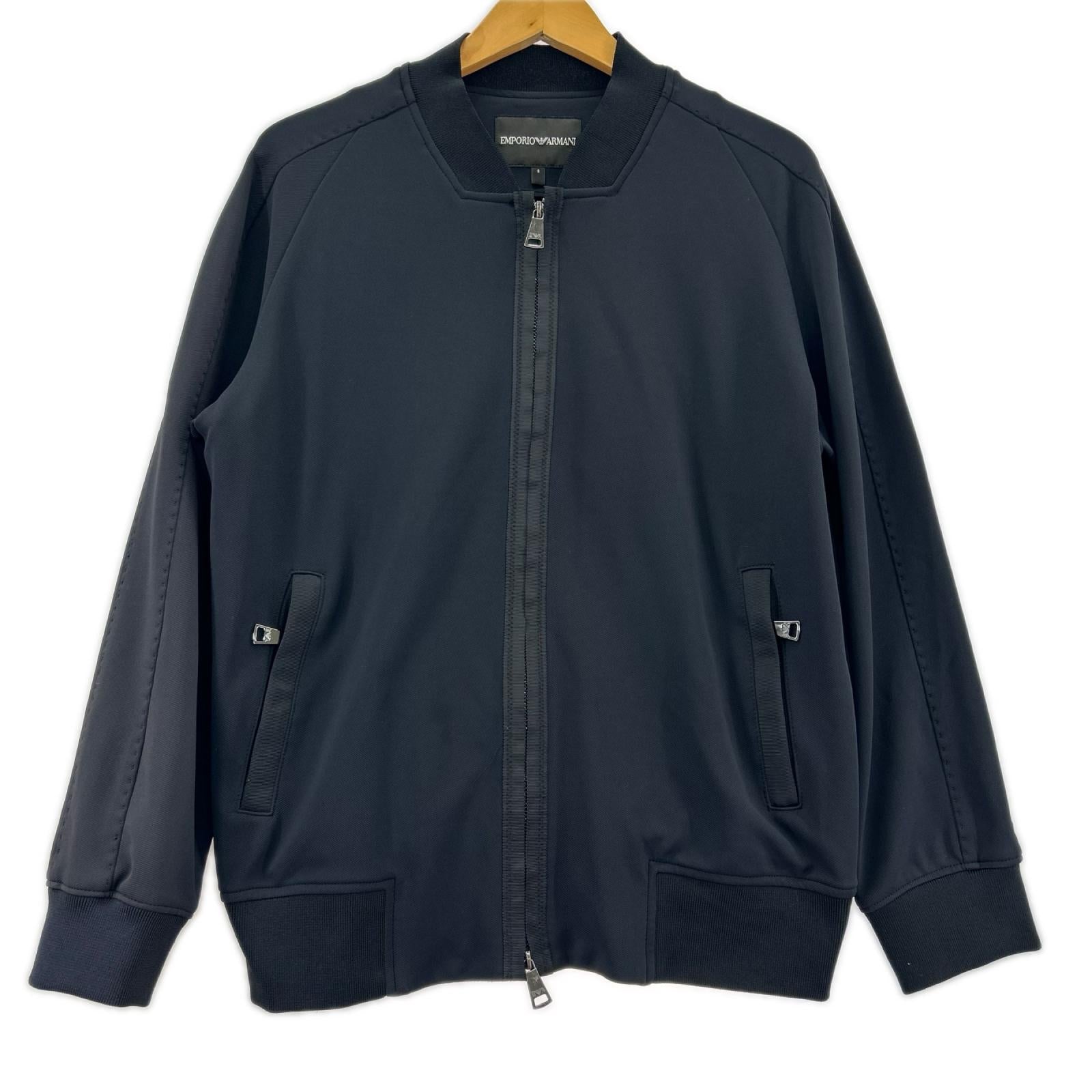 ジャケット EMPORIO ARMANI ボンバージャケット S 紺 S ブラック