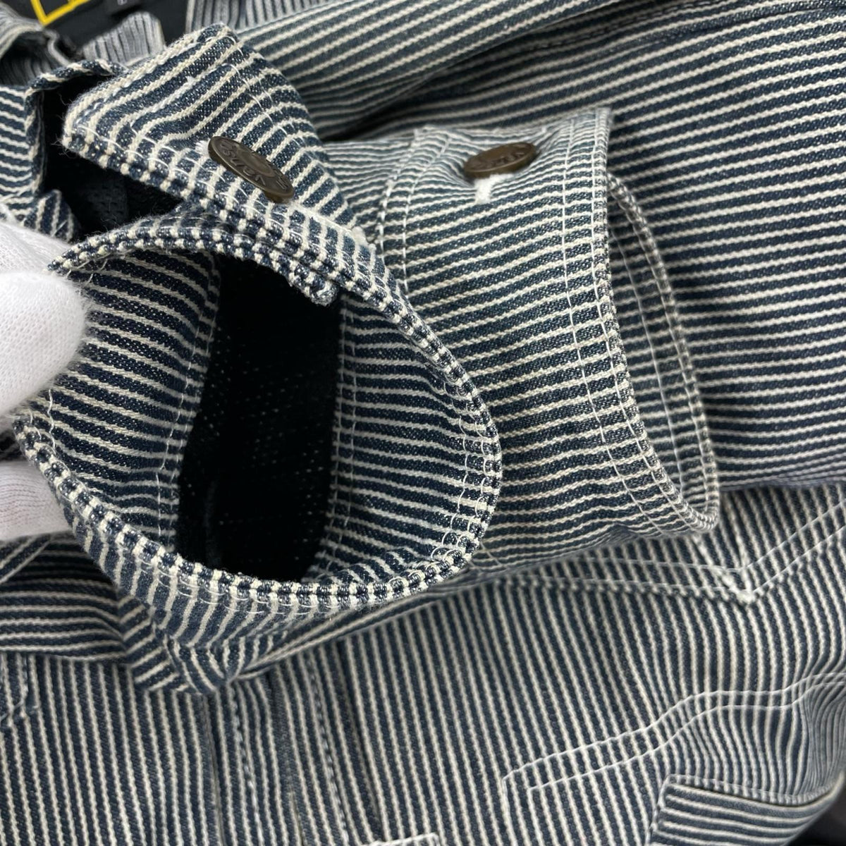 ジャケット VANSON ヒッコリー ライディングジャケット L L