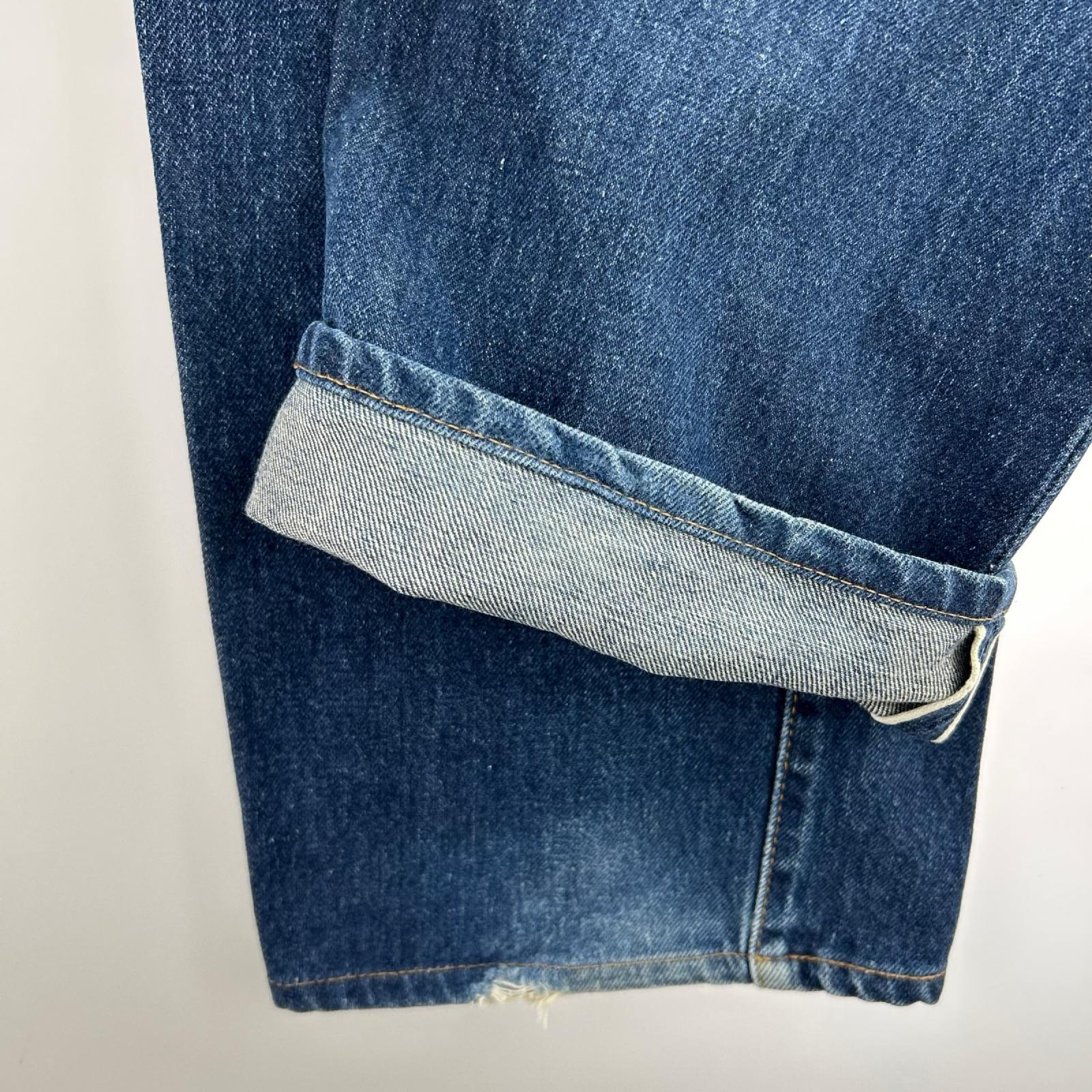 デニムパンツ 90s 201XX バレンシア USA製 W32 L36 32 ネイビー