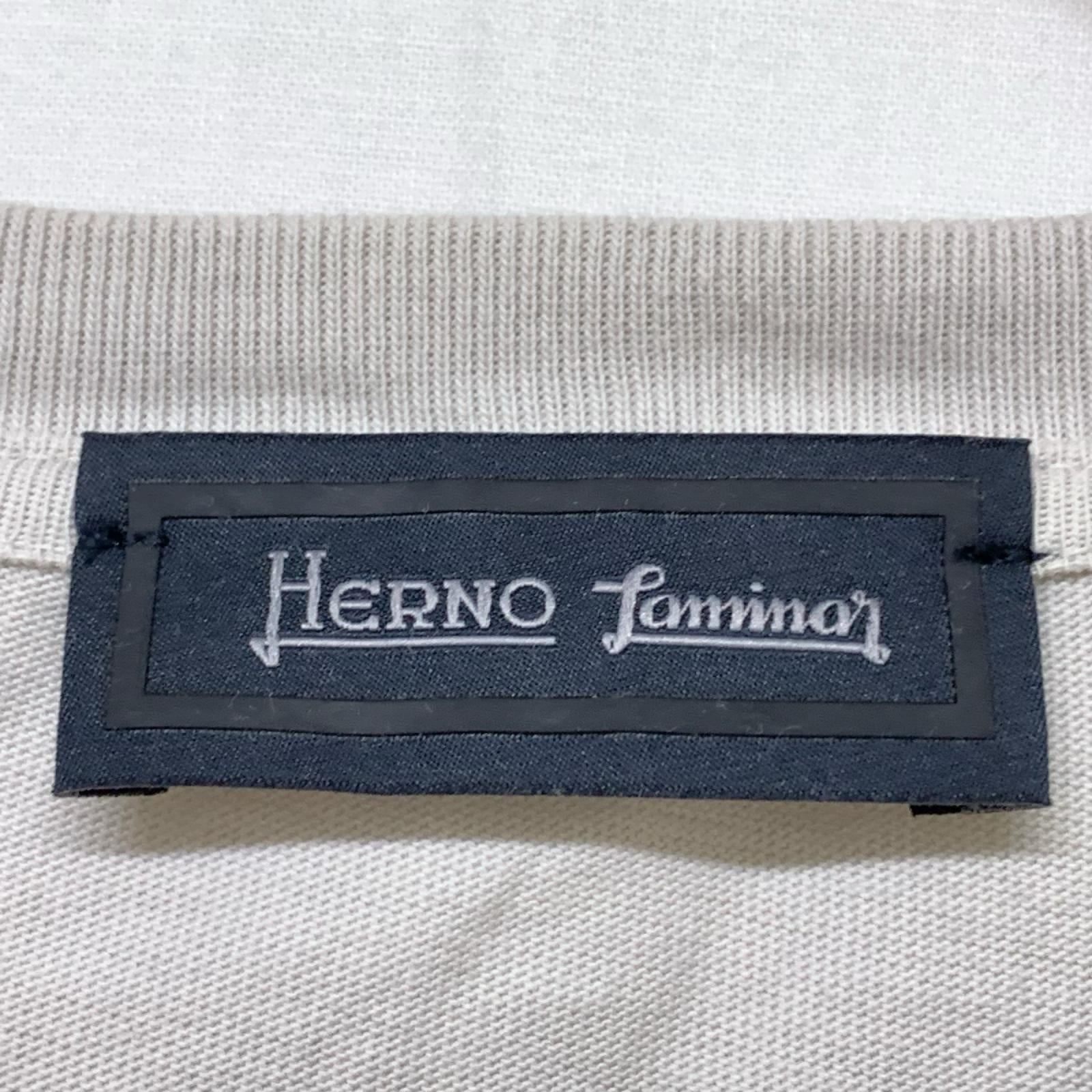半袖Tシャツ HERNO Laminar 切替デザインTee 44 ベージュ 44