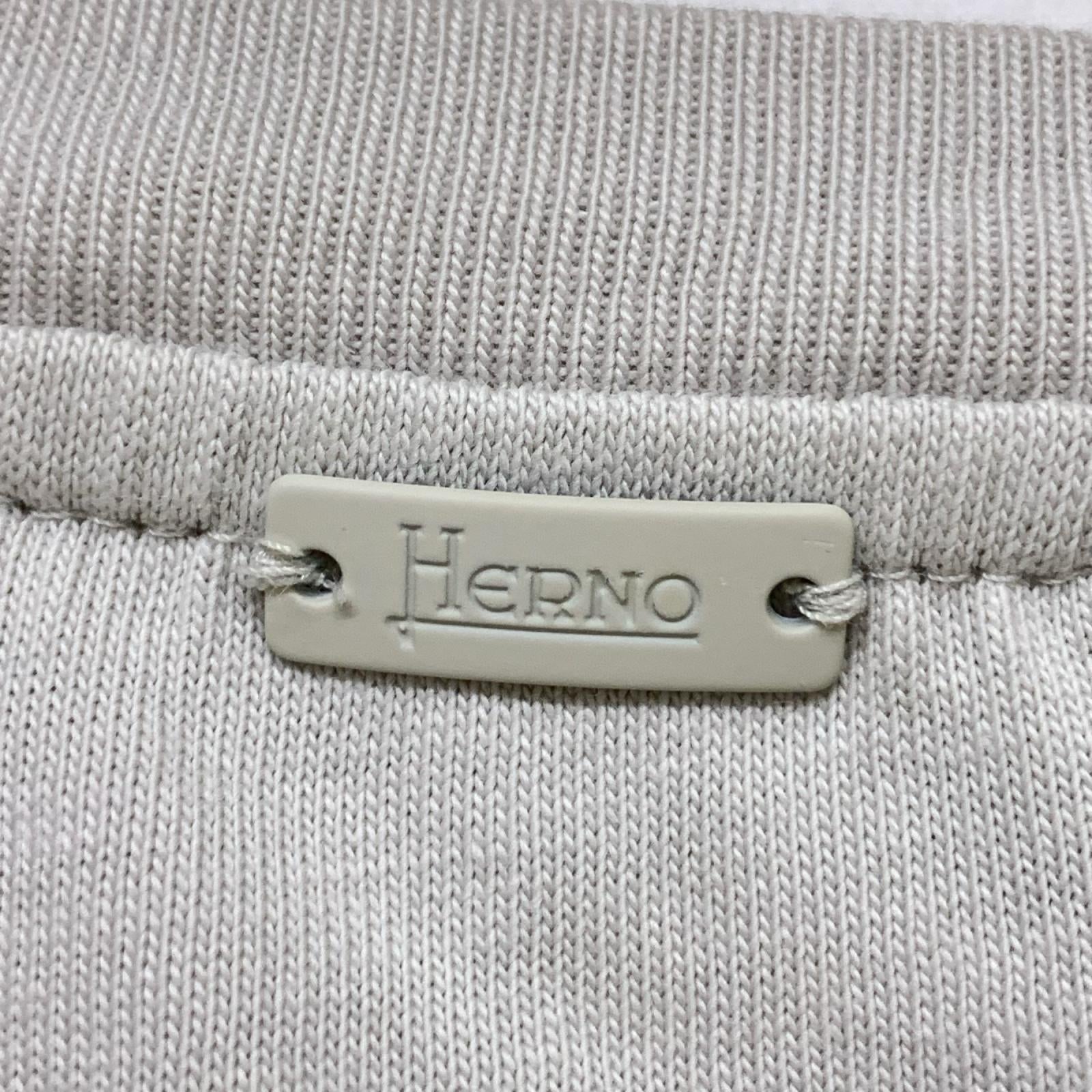 半袖Tシャツ HERNO Laminar 切替デザインTee 44 ベージュ 44