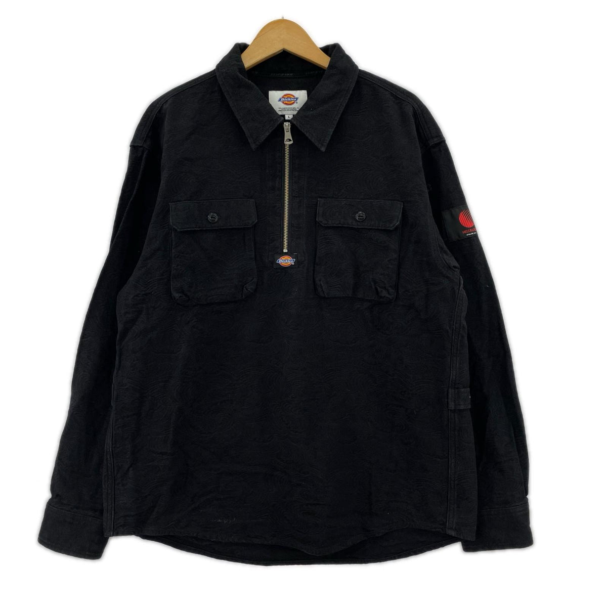 ジャケット Dickies×HELLRAZOR ジャガード ハーフジップジャケット L ブラック L ブラック