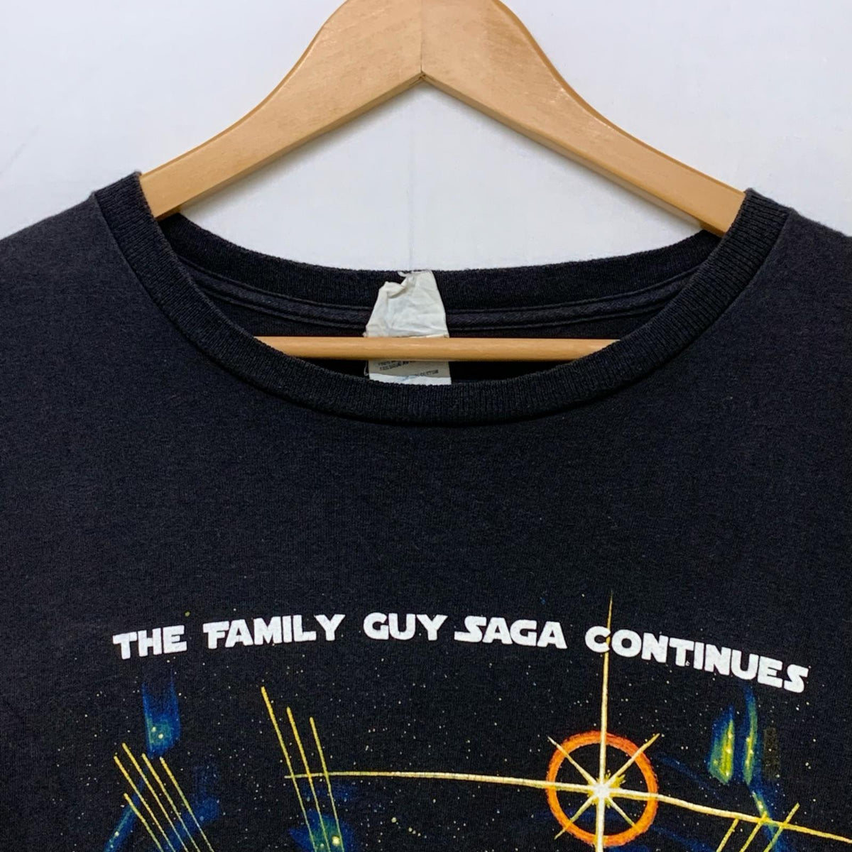 半袖Tシャツ 00s THE FAMILY GUY 海外アニメ スターウォーズ パロディTee 2XL ブラック 3L
