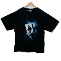 半袖Tシャツ 00s THE DARK KNIGHT JOKER トランプバットマン プリントTee 2XL ブラック 3L